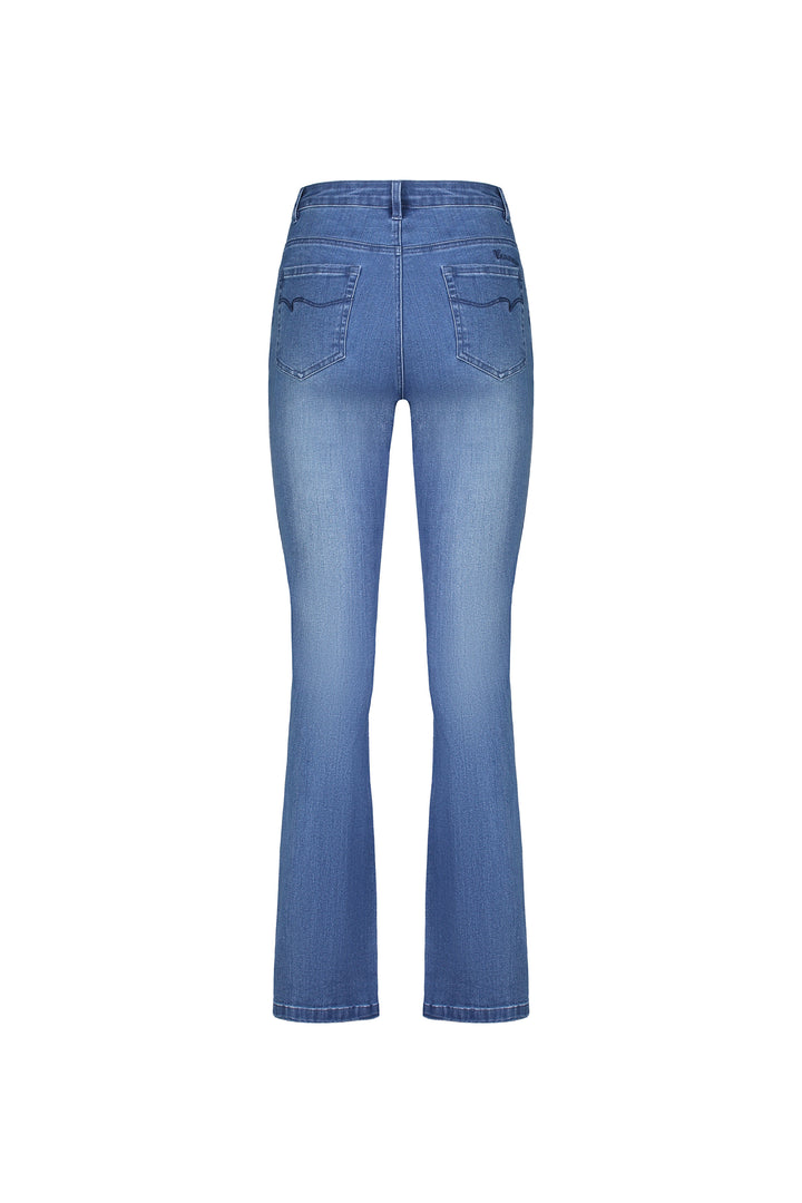 5955 Blue Denim - Bootleg Full Length Jean - Vassalli