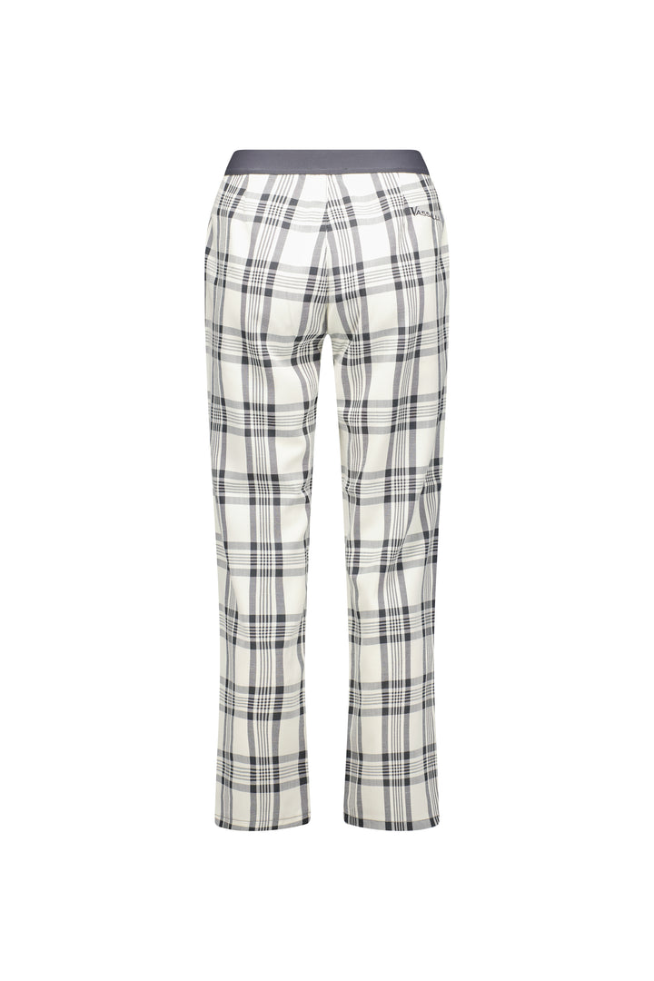 5963A Slate/Off White - Slim Leg 7/8 Pant with Fly - Vassalli