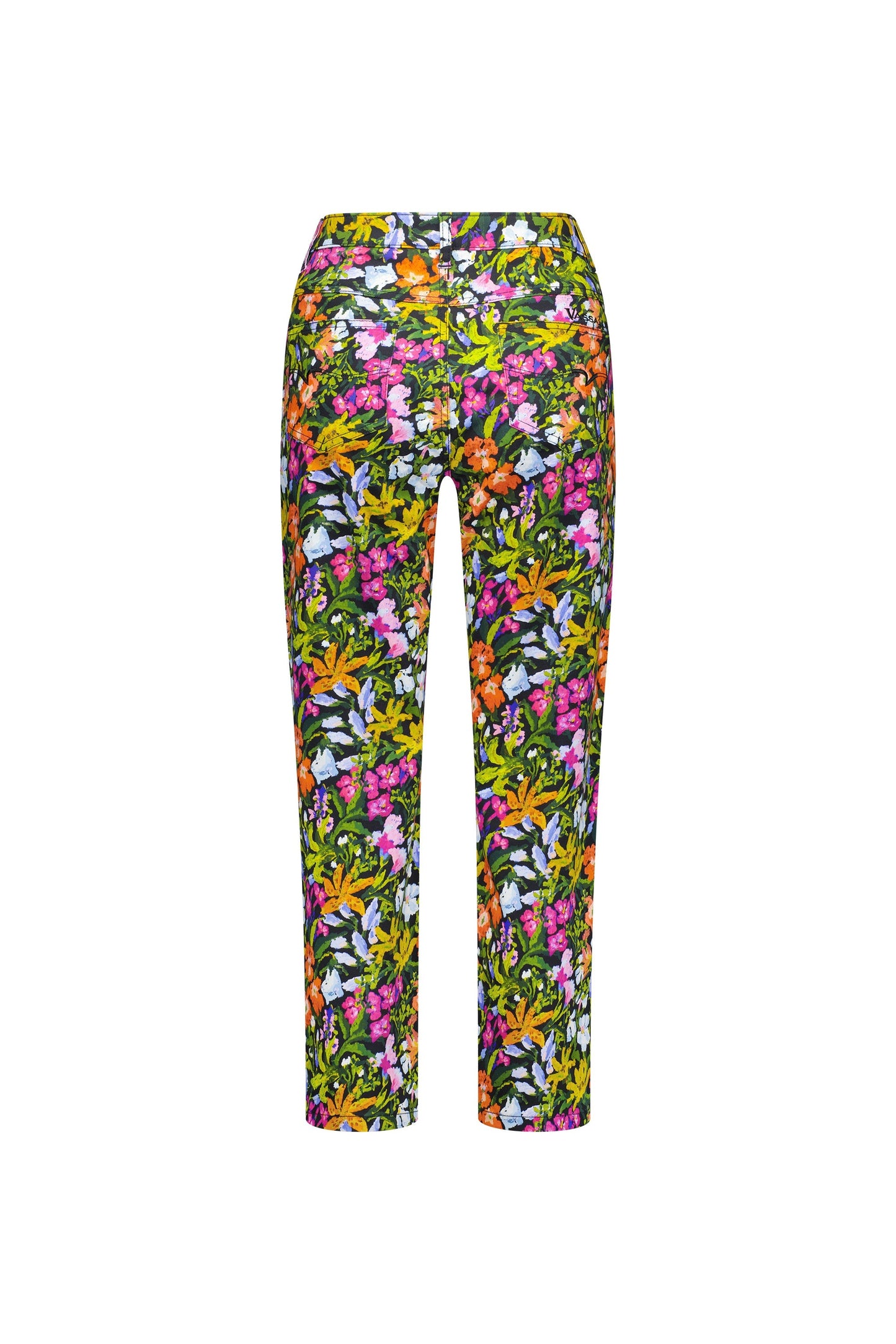 5973LW Lola - Plain Lightweight Slim Leg 7/8 Length Pant With Fly - Vassalli