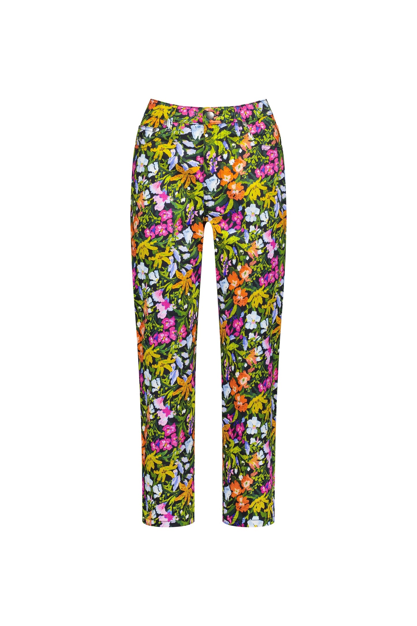5973LW Lola - Plain Lightweight Slim Leg 7/8 Length Pant With Fly - Vassalli