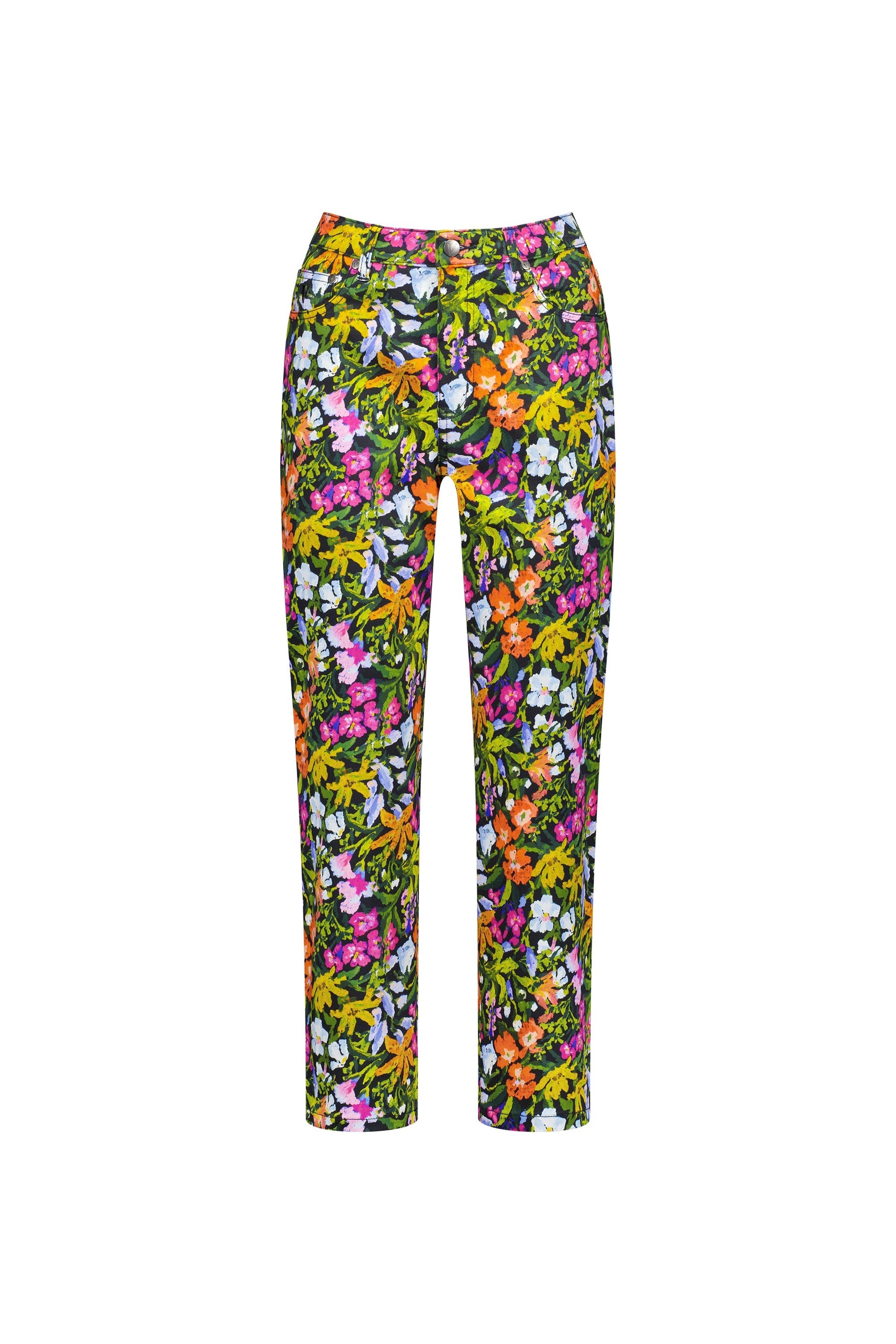 5973LW Lola - Plain Lightweight Slim Leg 7/8 Length Pant With Fly - Vassalli