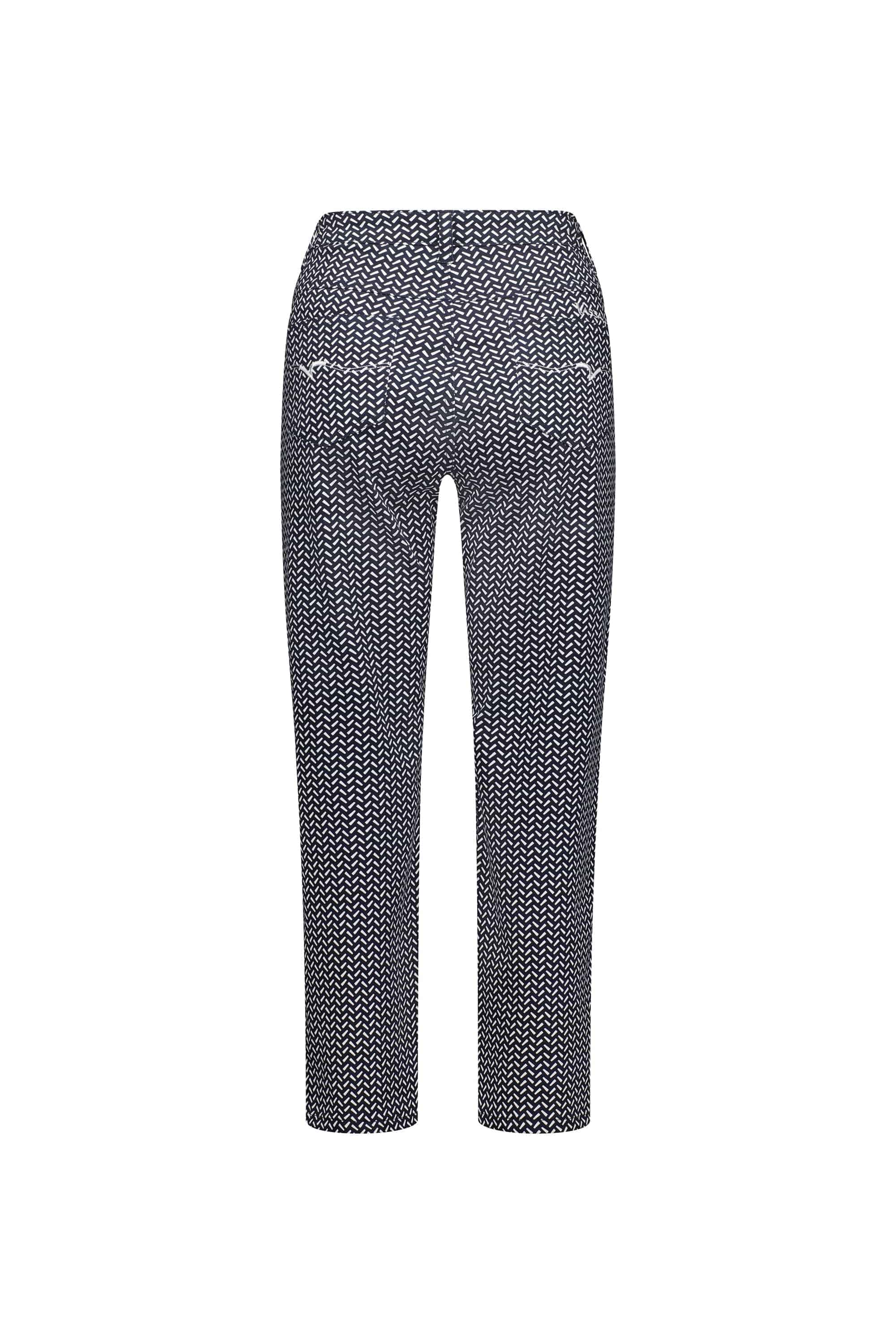 5973LW Nori - Plain Lightweight Slim Leg 7/8 Length Pant With Fly - Vassalli