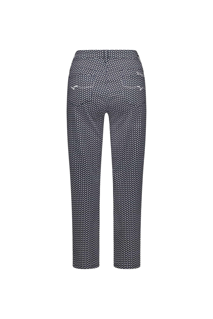 5973LW Nori - Plain Lightweight Slim Leg 7/8 Length Pant With Fly - Vassalli