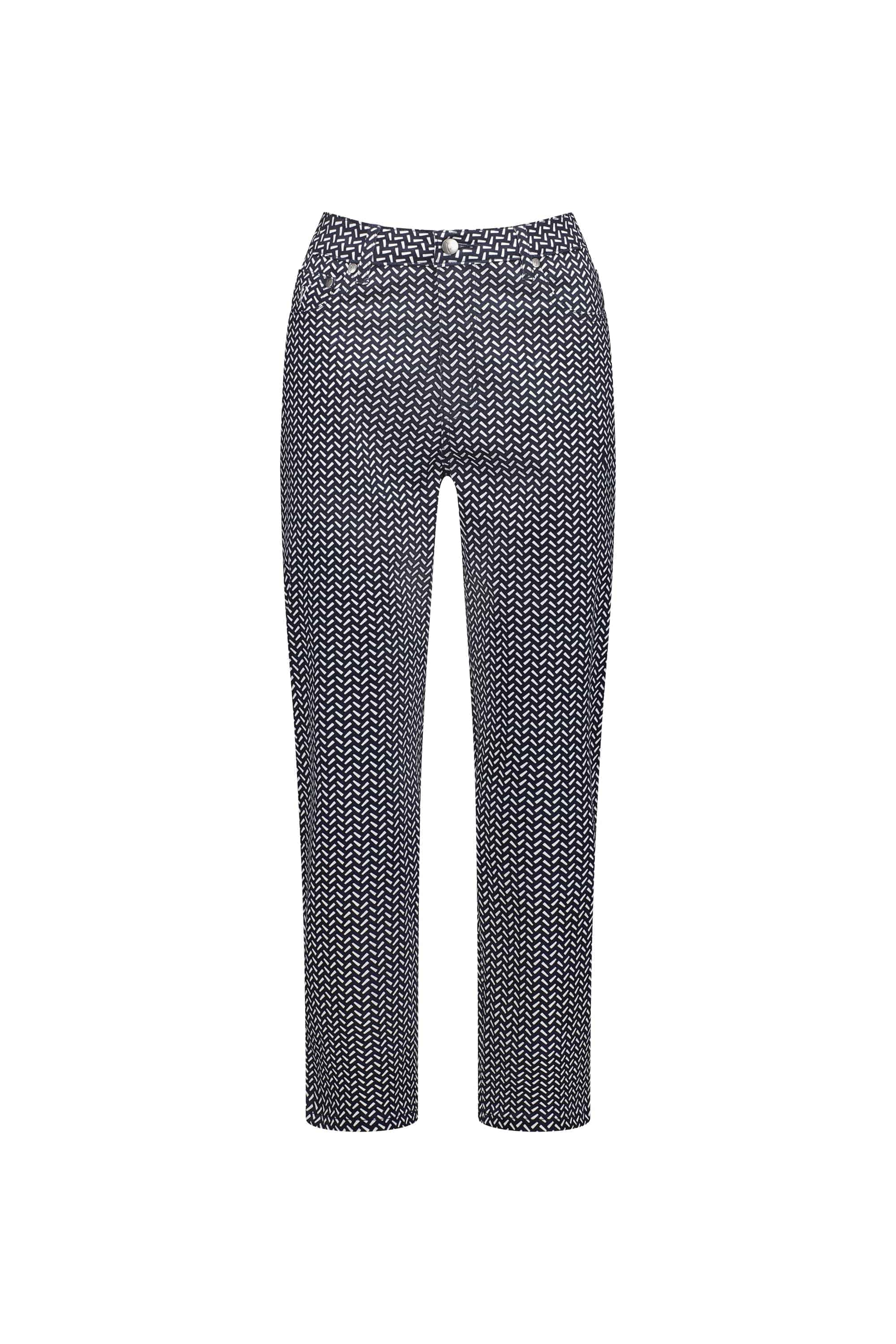 5973LW Nori - Plain Lightweight Slim Leg 7/8 Length Pant With Fly - Vassalli