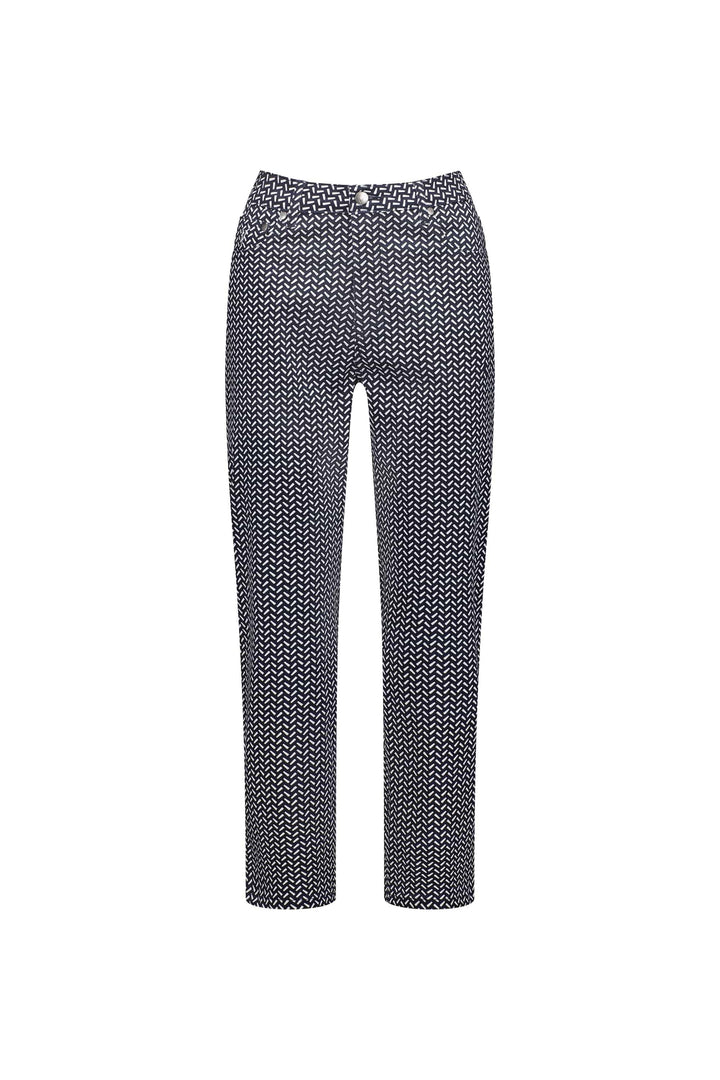 5973LW Nori - Plain Lightweight Slim Leg 7/8 Length Pant With Fly - Vassalli