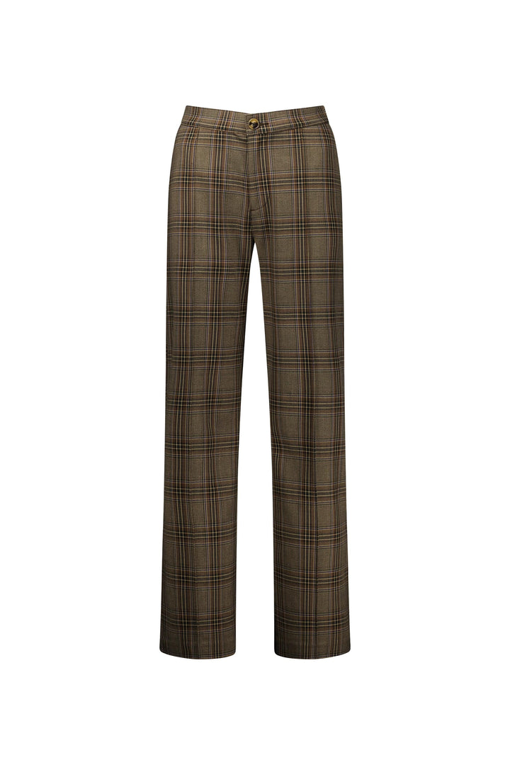 5979A Britain - Wide Leg Full Length Dress Pant with Elastic Back Waistband - Vassalli
