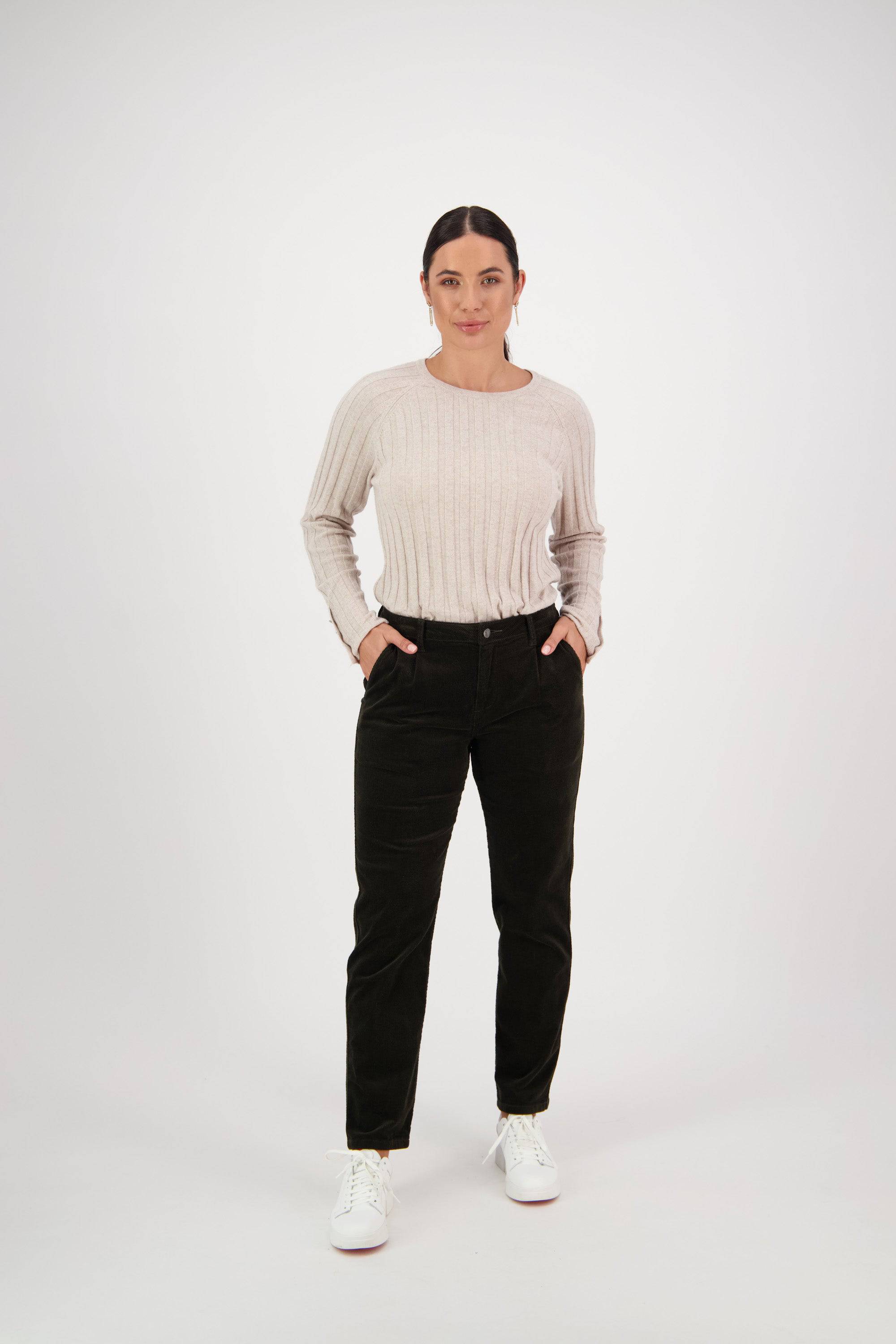 5982MW Boyfriend Cord Pant - Hunter - Vassalli