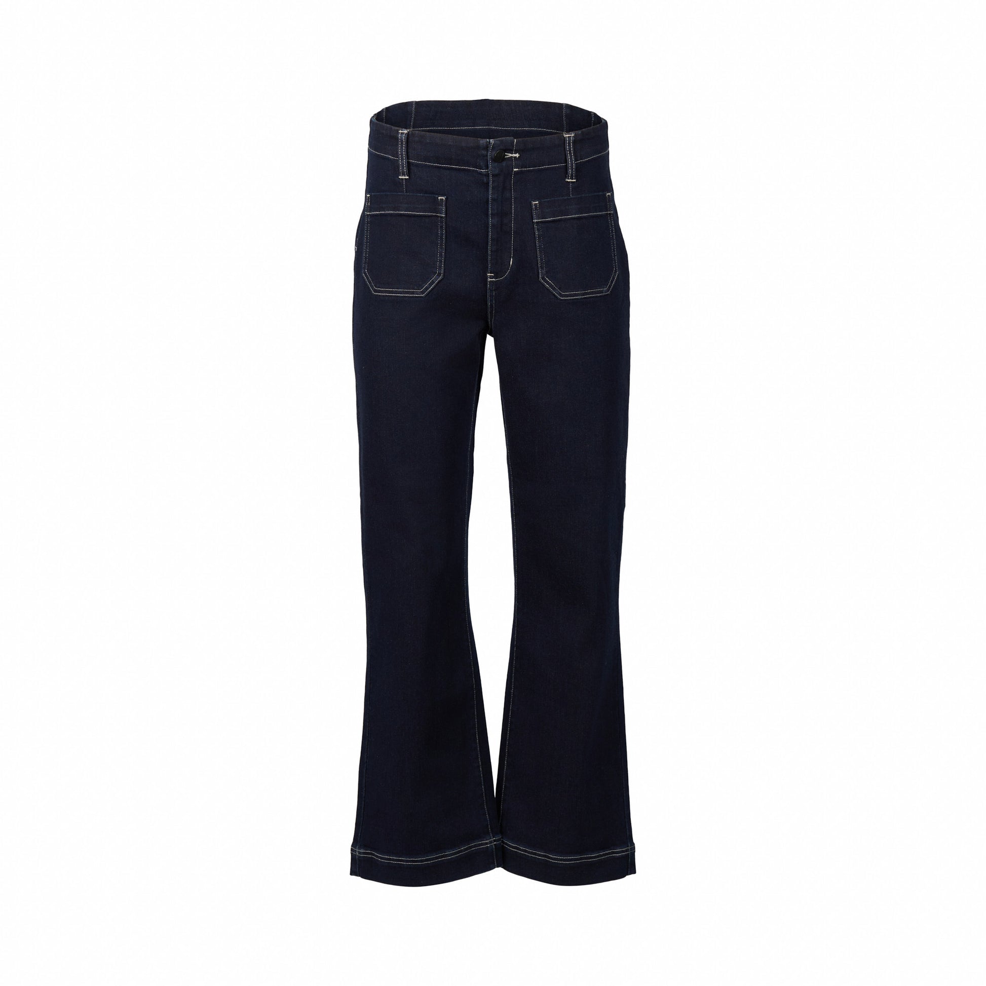 5995A Ink Denim - Wide Leg Ankle Grazer Jean - Vassalli