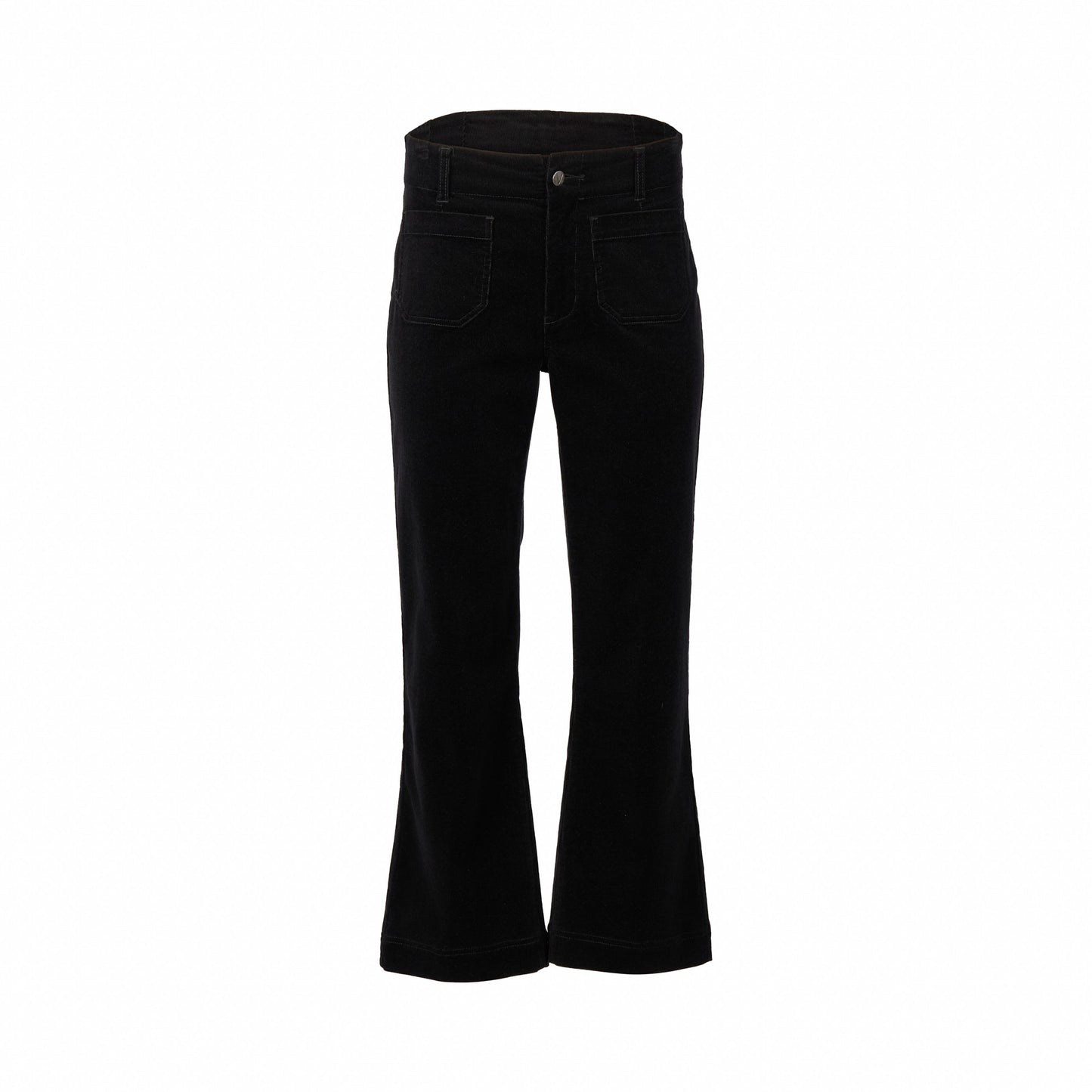 5995AM Black - Wide Leg Ankle Grazer Pant - Vassalli