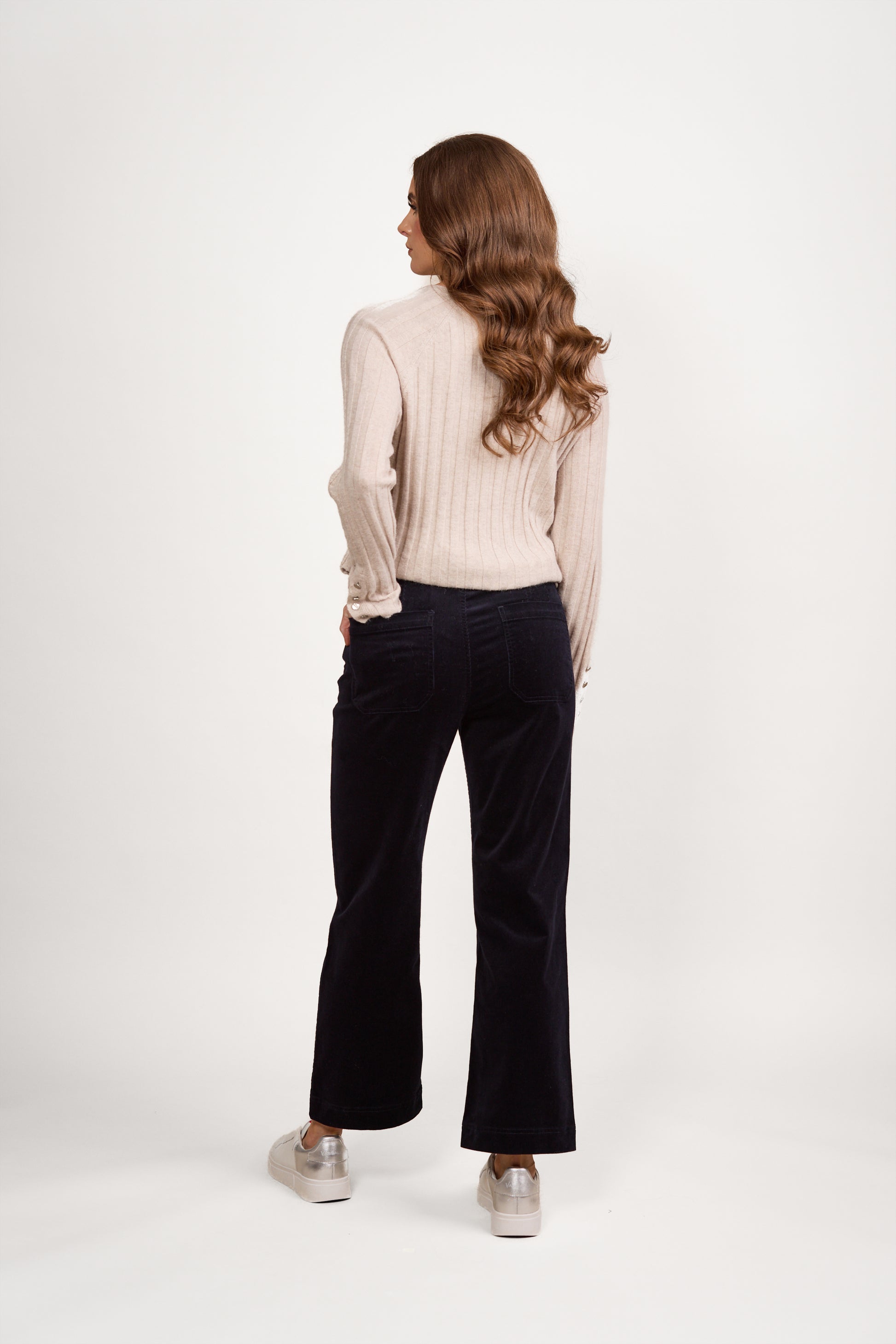 5995AM Midnight - Wide Leg Ankle Grazer Pant - Vassalli