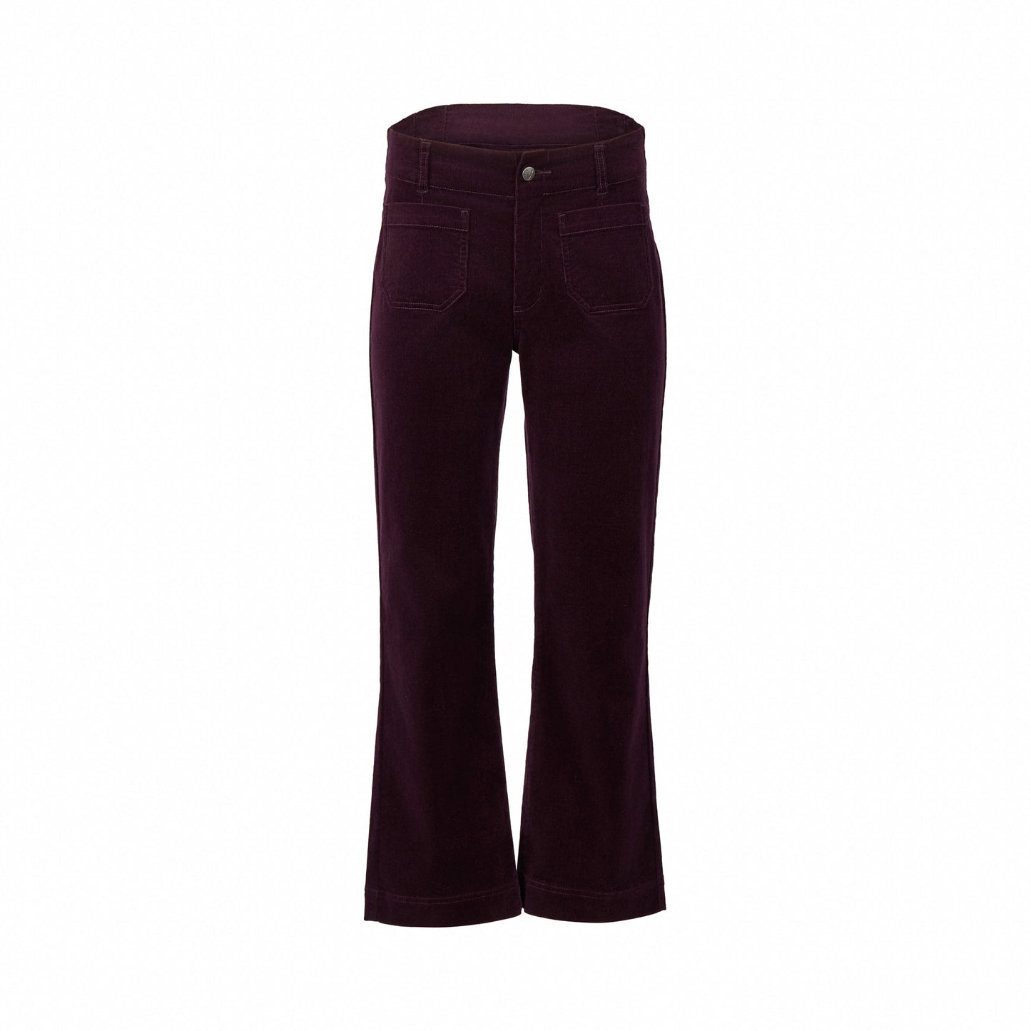 5995AM Mulberry - Wide Leg Ankle Grazer Pant - Vassalli