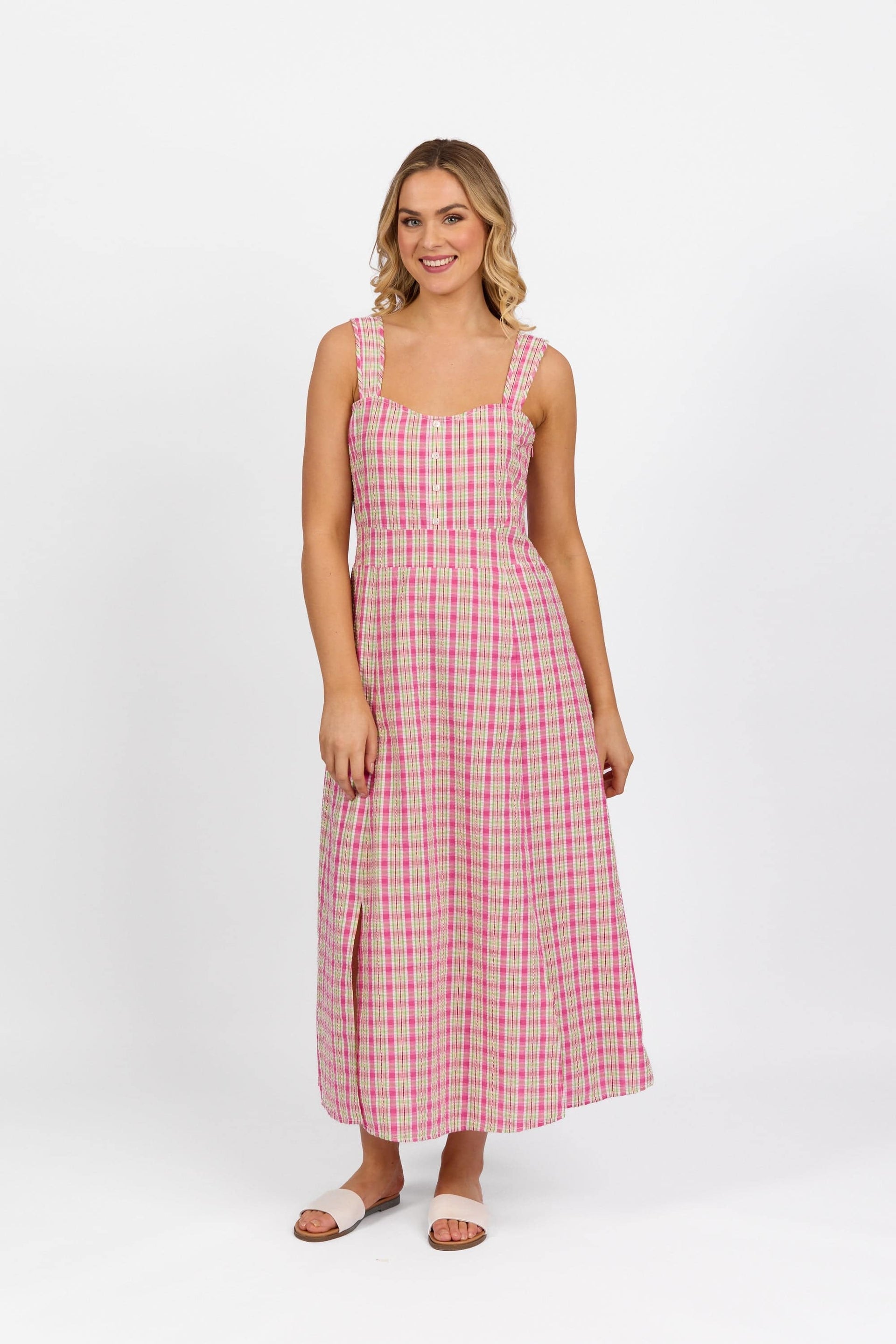 6074A Carnival - Sleeveless Dress with Wide Straps - Vassalli