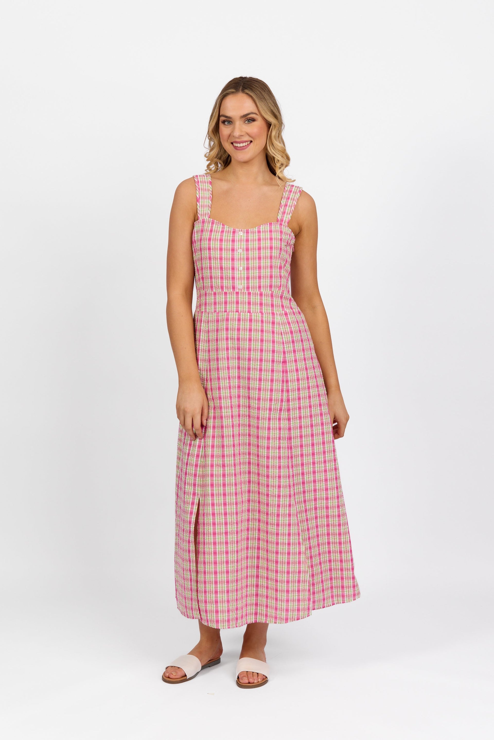 6074A Carnival - Sleeveless Dress with Wide Straps - Vassalli