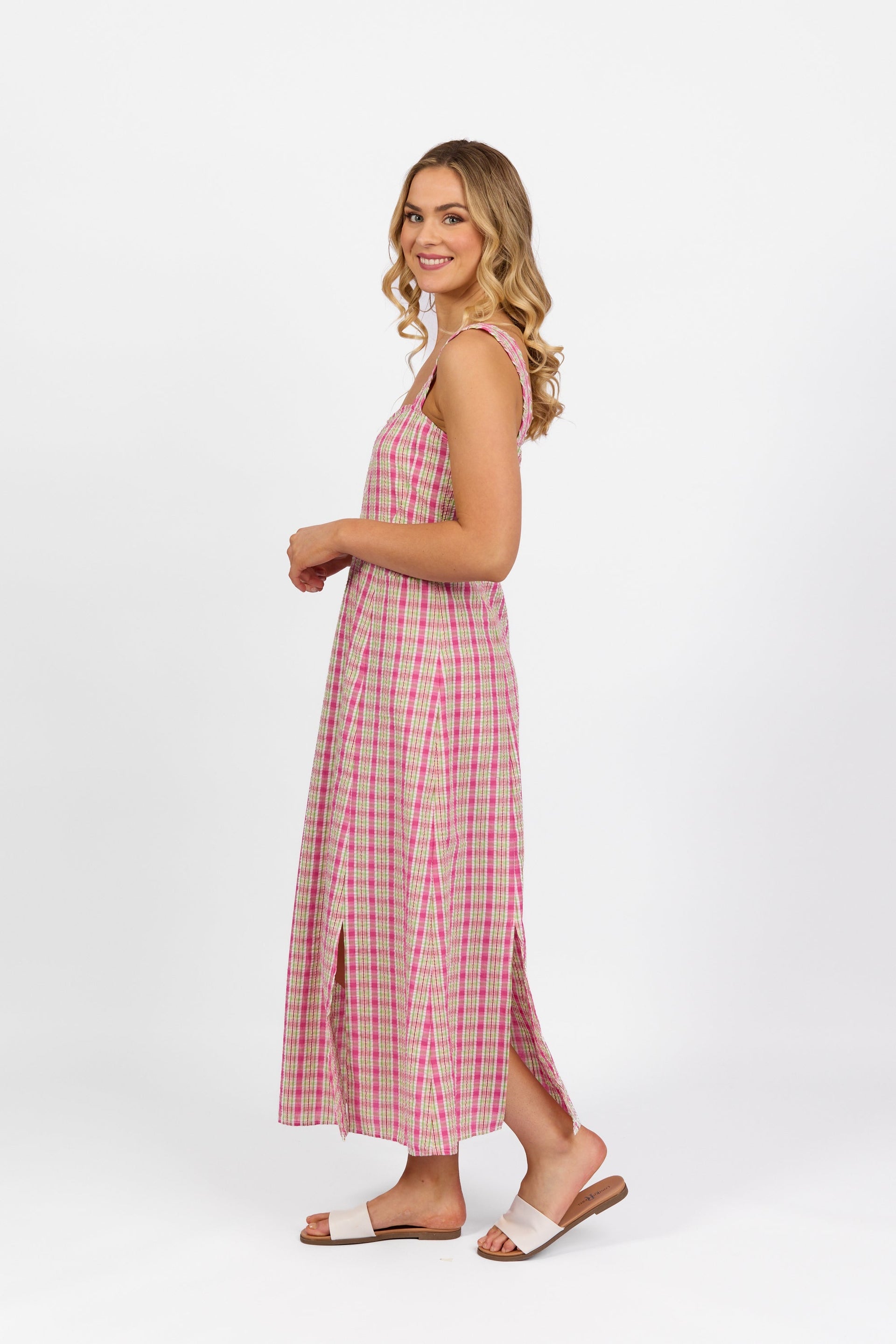 6074A Carnival - Sleeveless Dress with Wide Straps - Vassalli