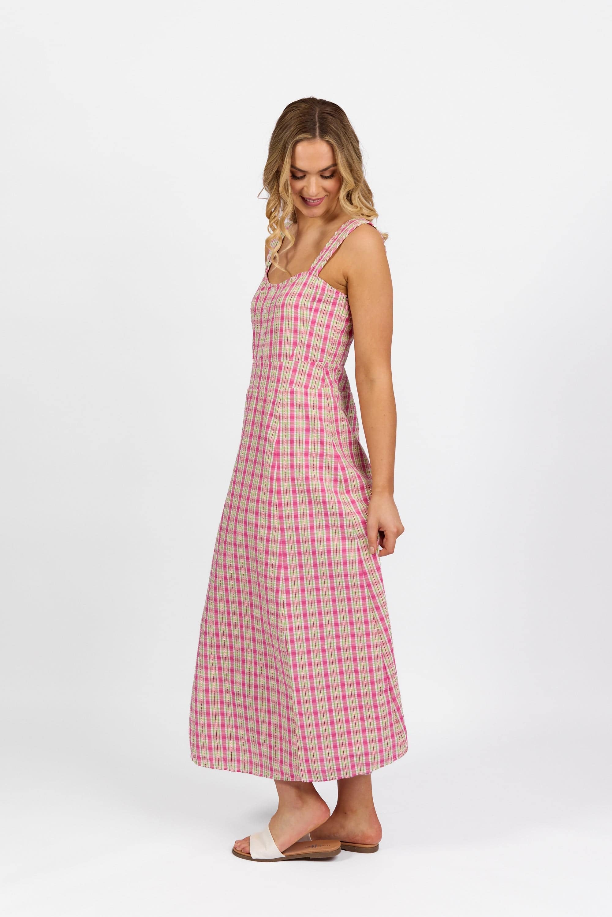 6074A Carnival - Sleeveless Dress with Wide Straps - Vassalli