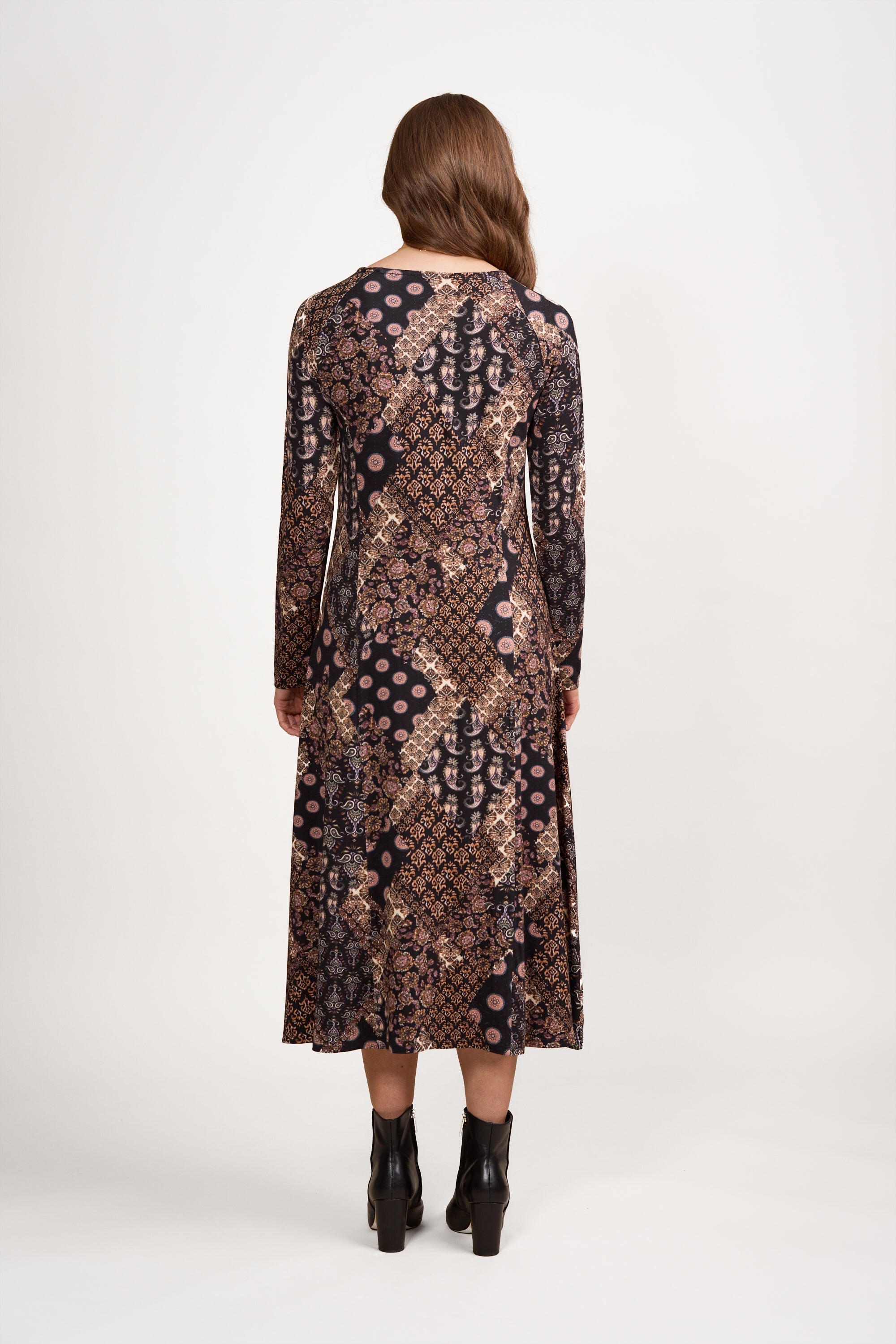 6097A Rhapsody - Longline Swing Knit Dress - Vassalli