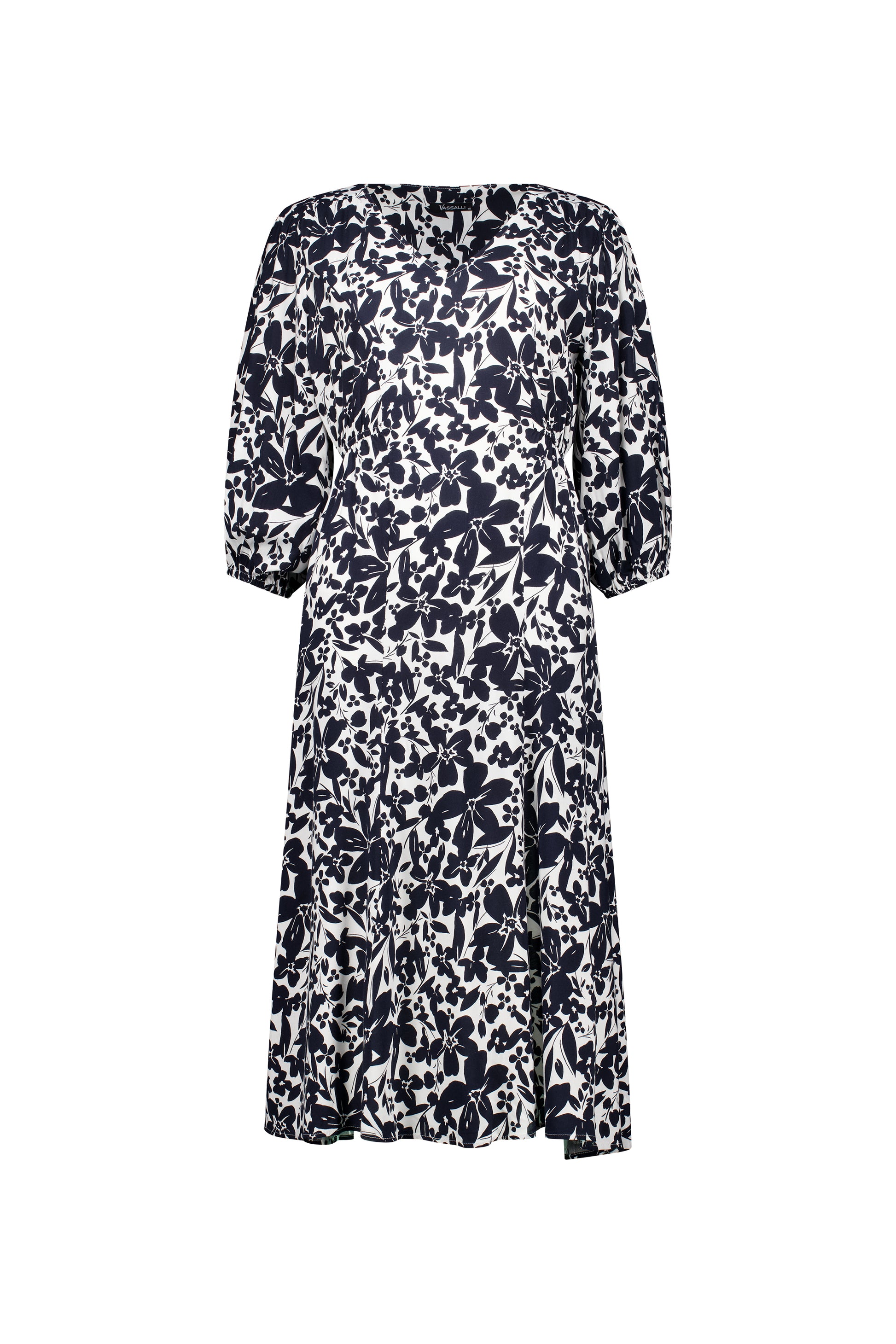 6105 Coco - V Neck Dress with Elbow Length Sleeve - Vassalli