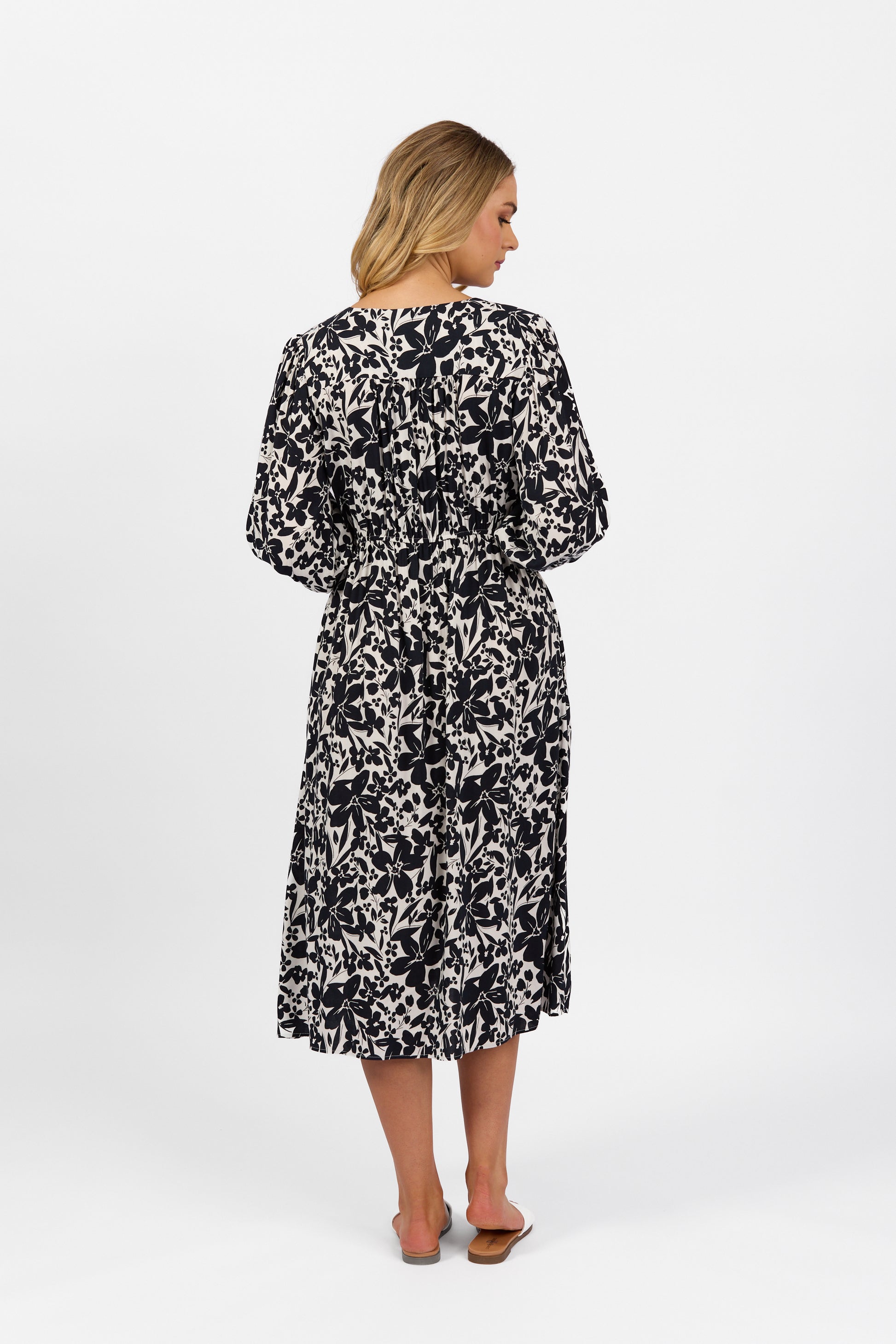 6105 Coco - V Neck Dress with Elbow Length Sleeve - Vassalli