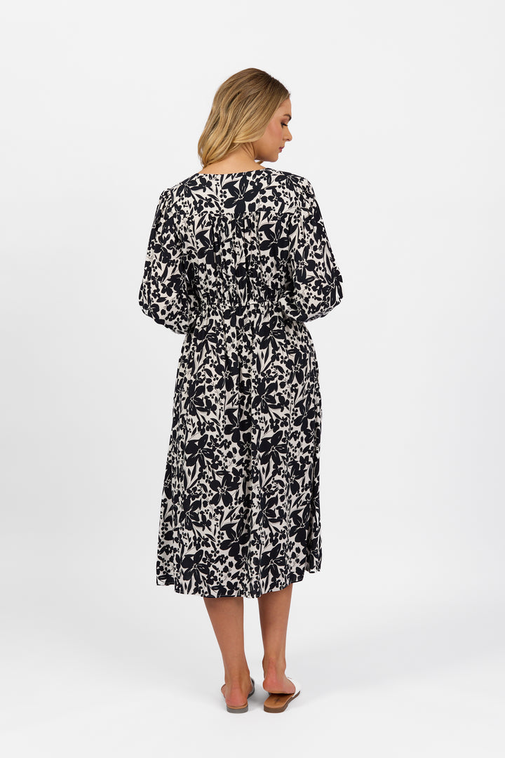 6105 Coco - V Neck Dress with Elbow Length Sleeve - Vassalli