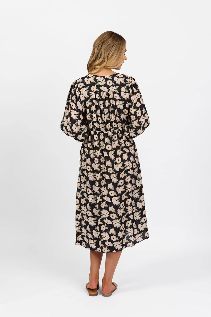 6105 Thea - V Neck Dress with Elbow Length Sleeve - Vassalli
