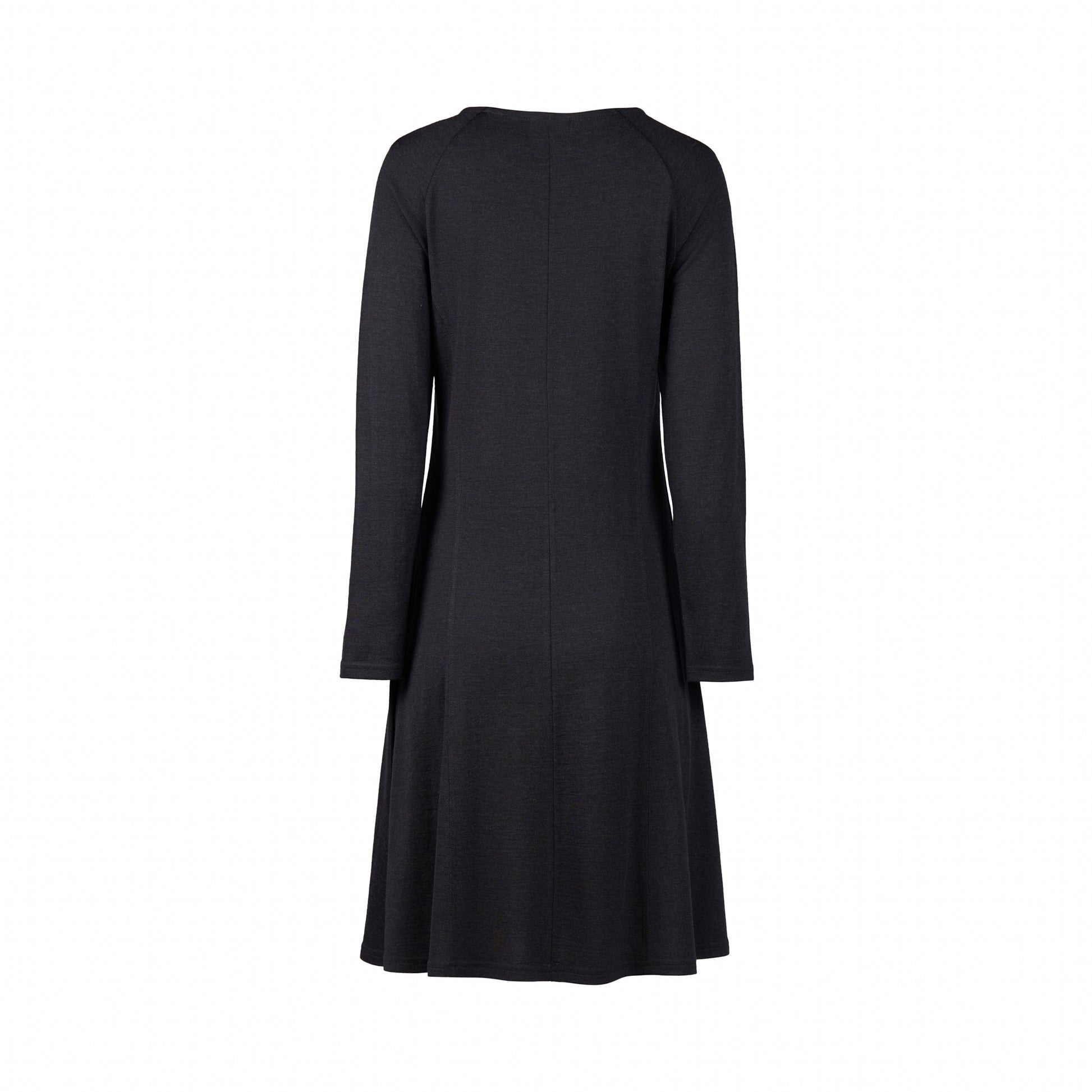 6107 Midnight - 100% Merino Long Sleeve Swing Dress - Vassalli