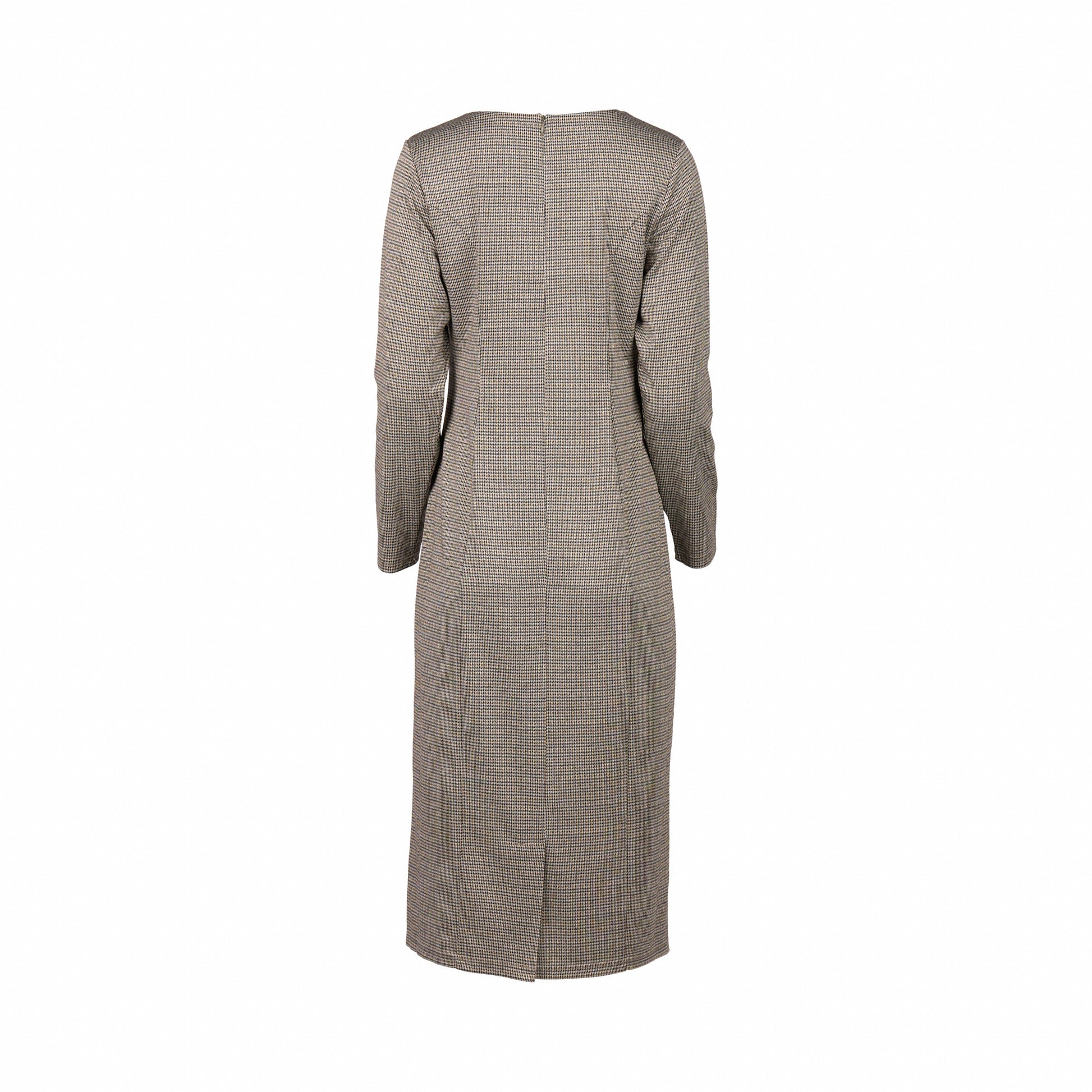 6109 Check - Long Sleeve Knit Dress - Vassalli