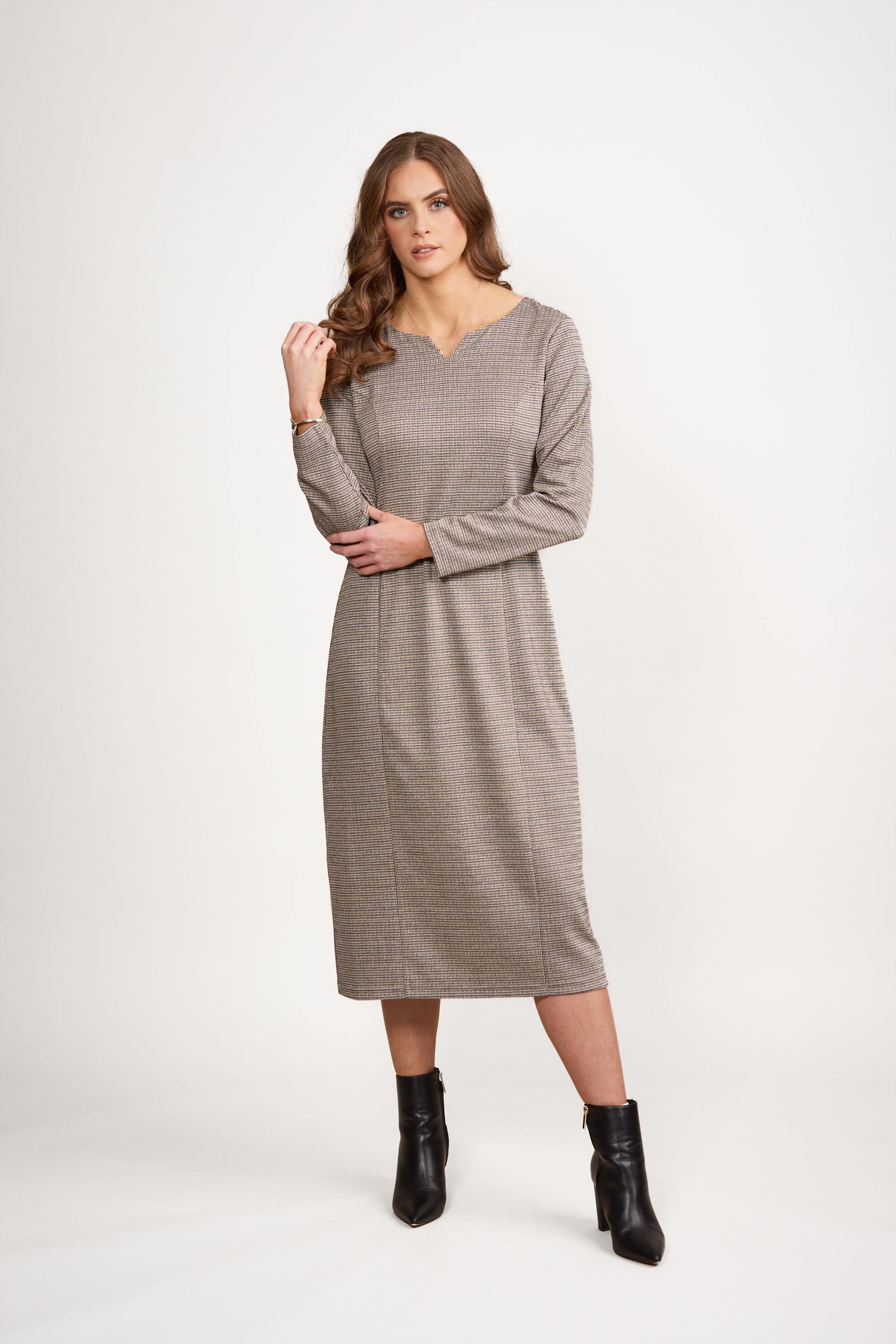 Knit Dress - Check