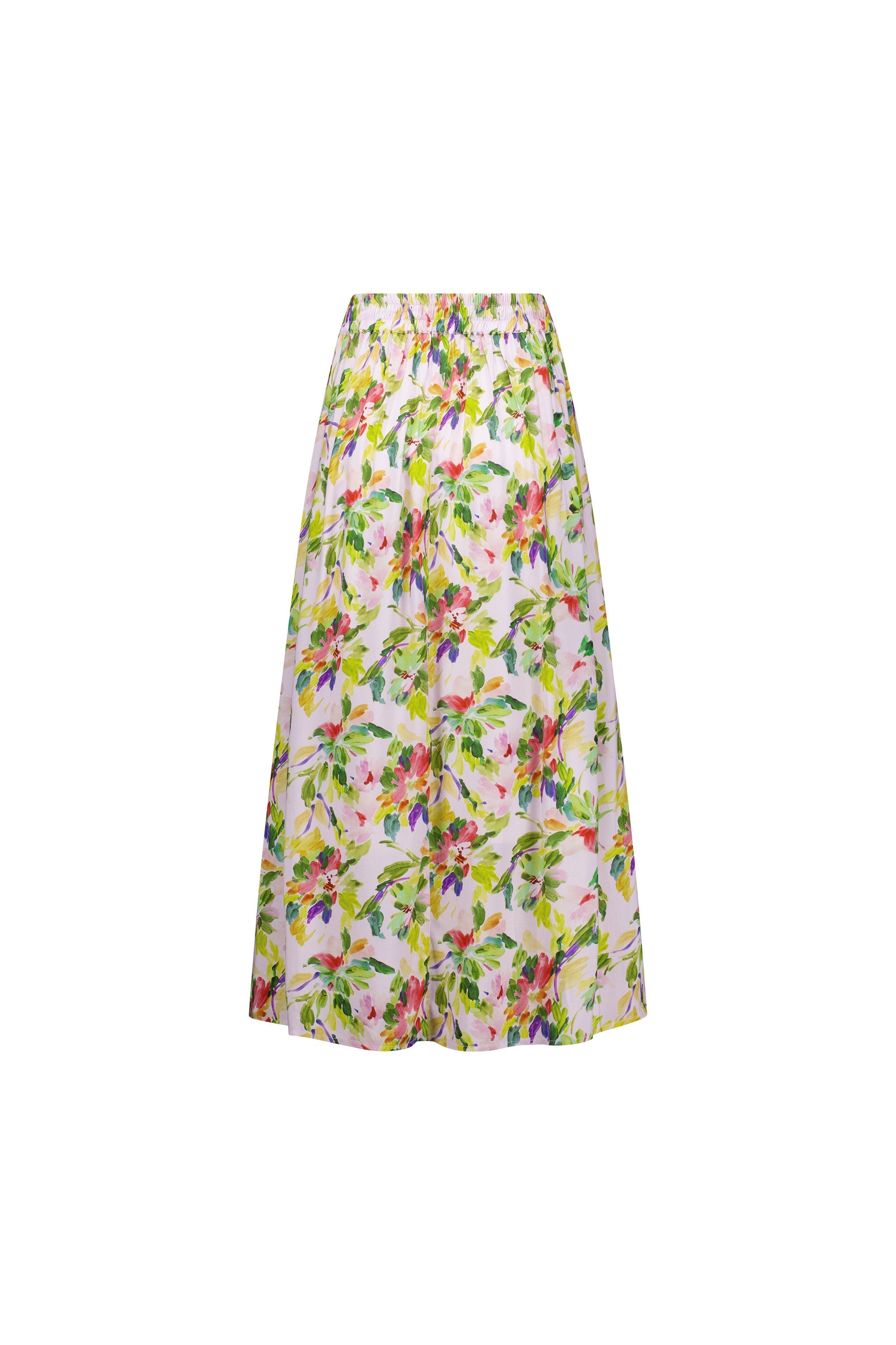 7057 Capri - Pull-On Long Skirt with Elastic Back Waistband - Vassalli