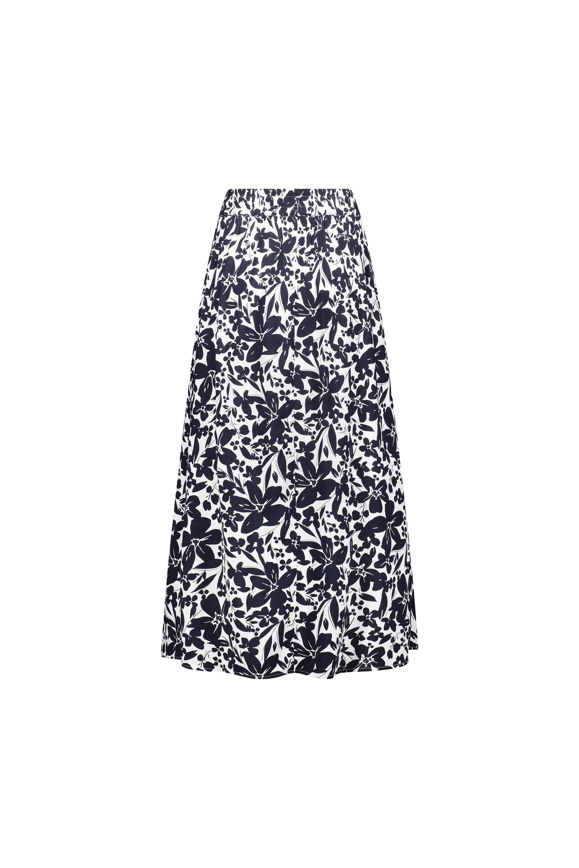 7057 Coco - Pull-On Long Skirt with Elastic Back Waistband - Vassalli