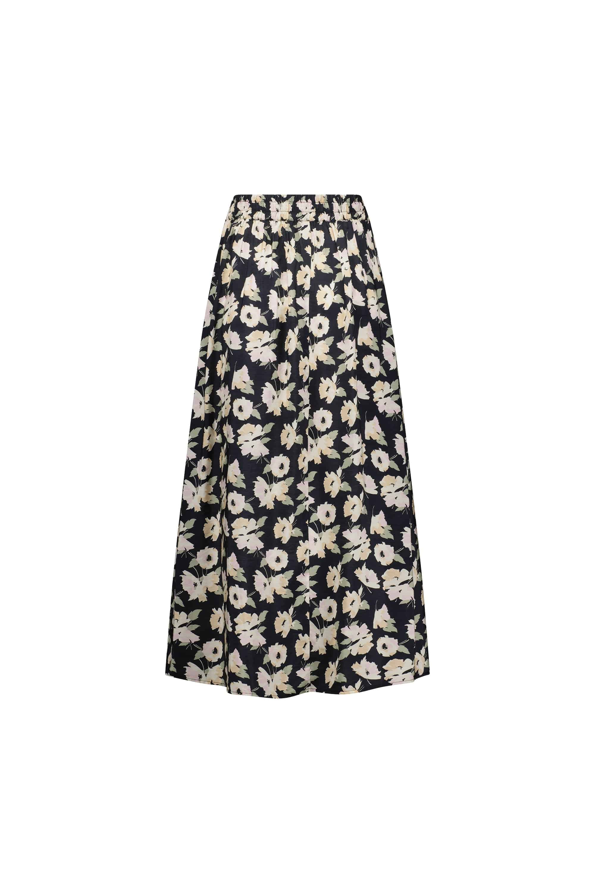 7057 Thea - Pull-On Long Skirt with Elastic Back Waistband - Vassalli
