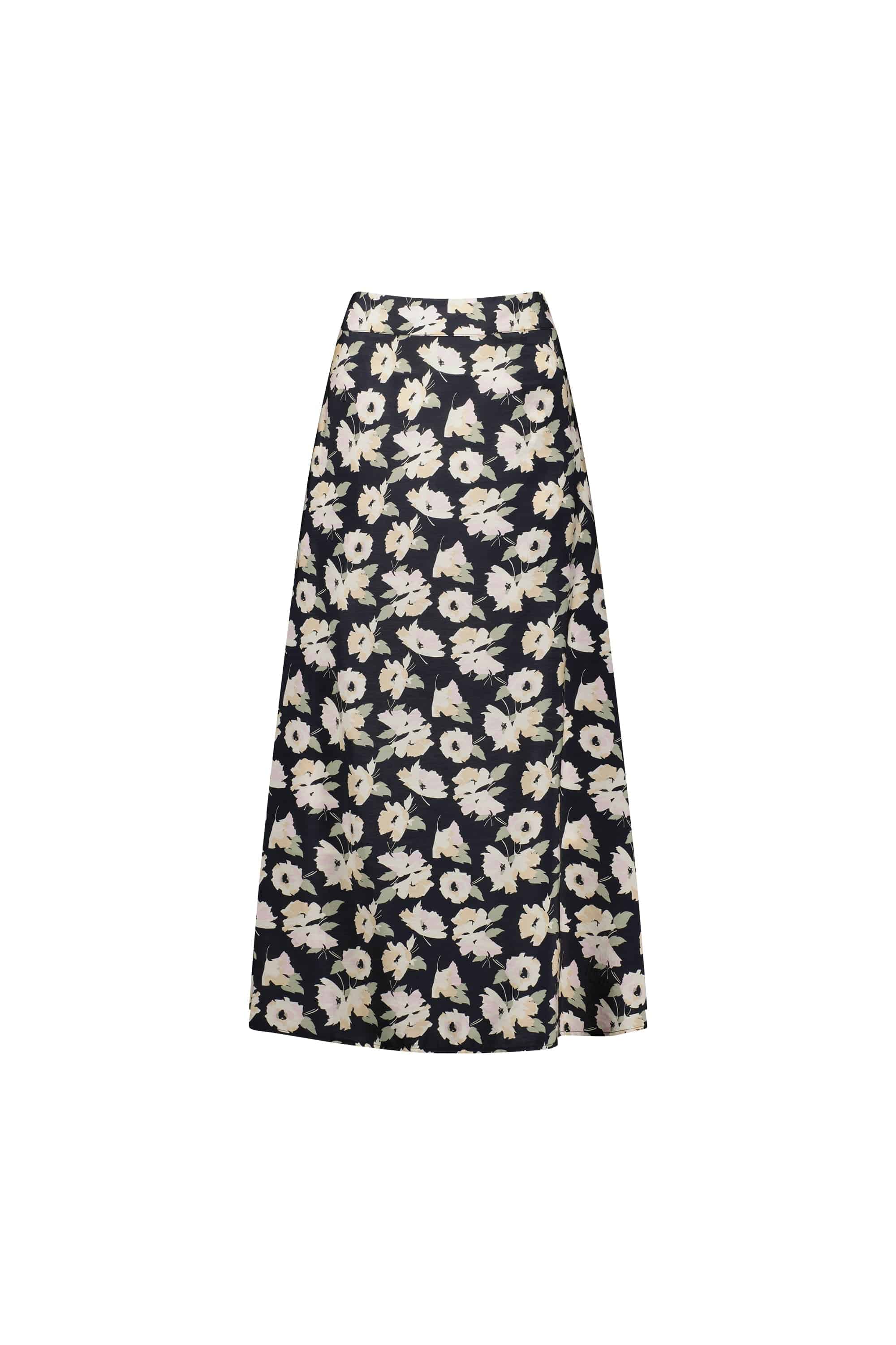 7057 Thea - Pull-On Long Skirt with Elastic Back Waistband - Vassalli