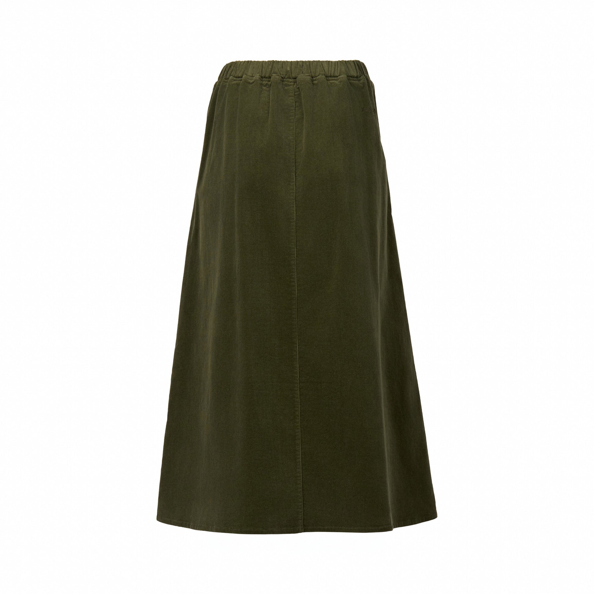 7060M Deep Sage - A Line Pull On Cord Skirt with Drawcord - Vassalli