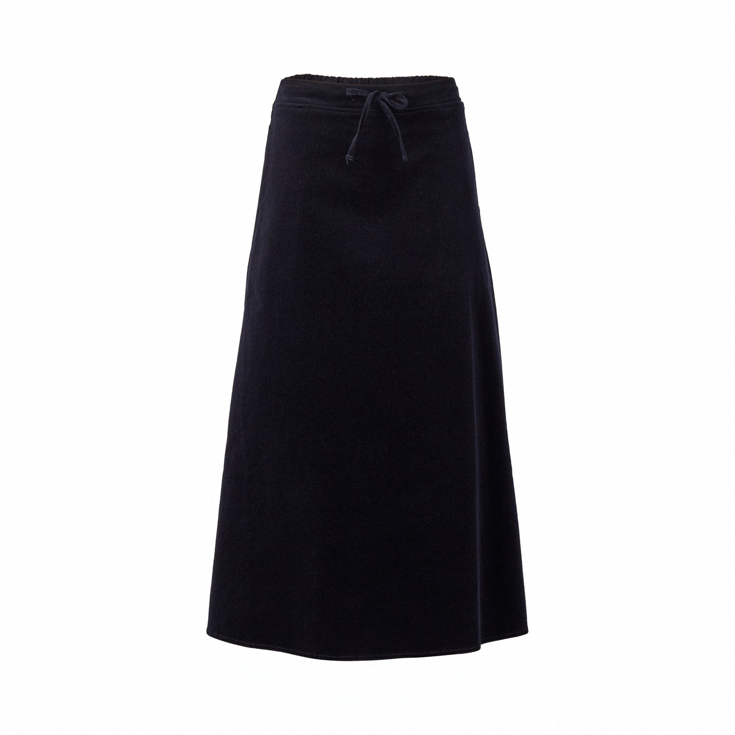 7060M Midnight - A Line Pull On Cord Skirt with Drawcord - Vassalli