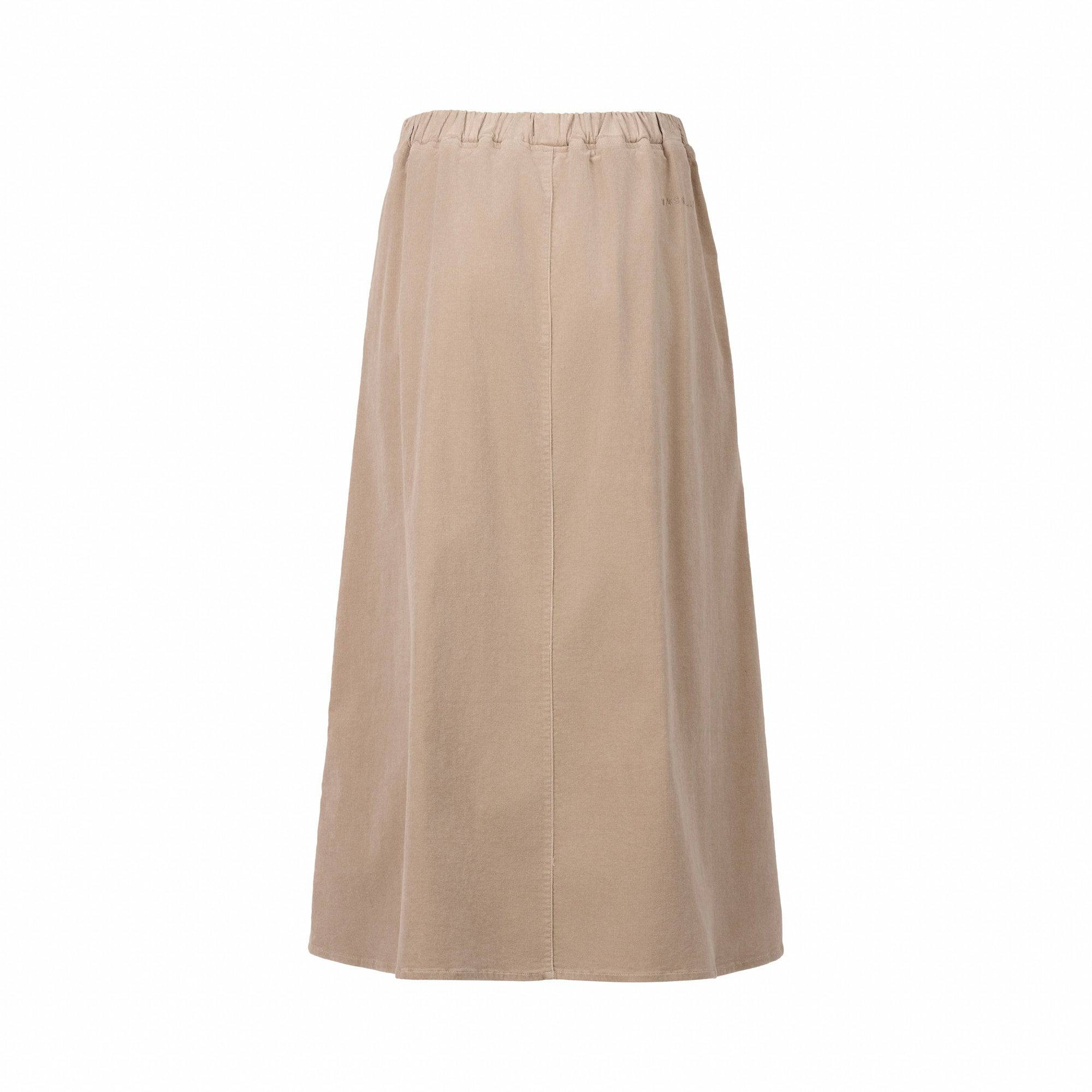 7060M Oat - A Line Pull-On Cord Skirt with Drawcord - Vassalli