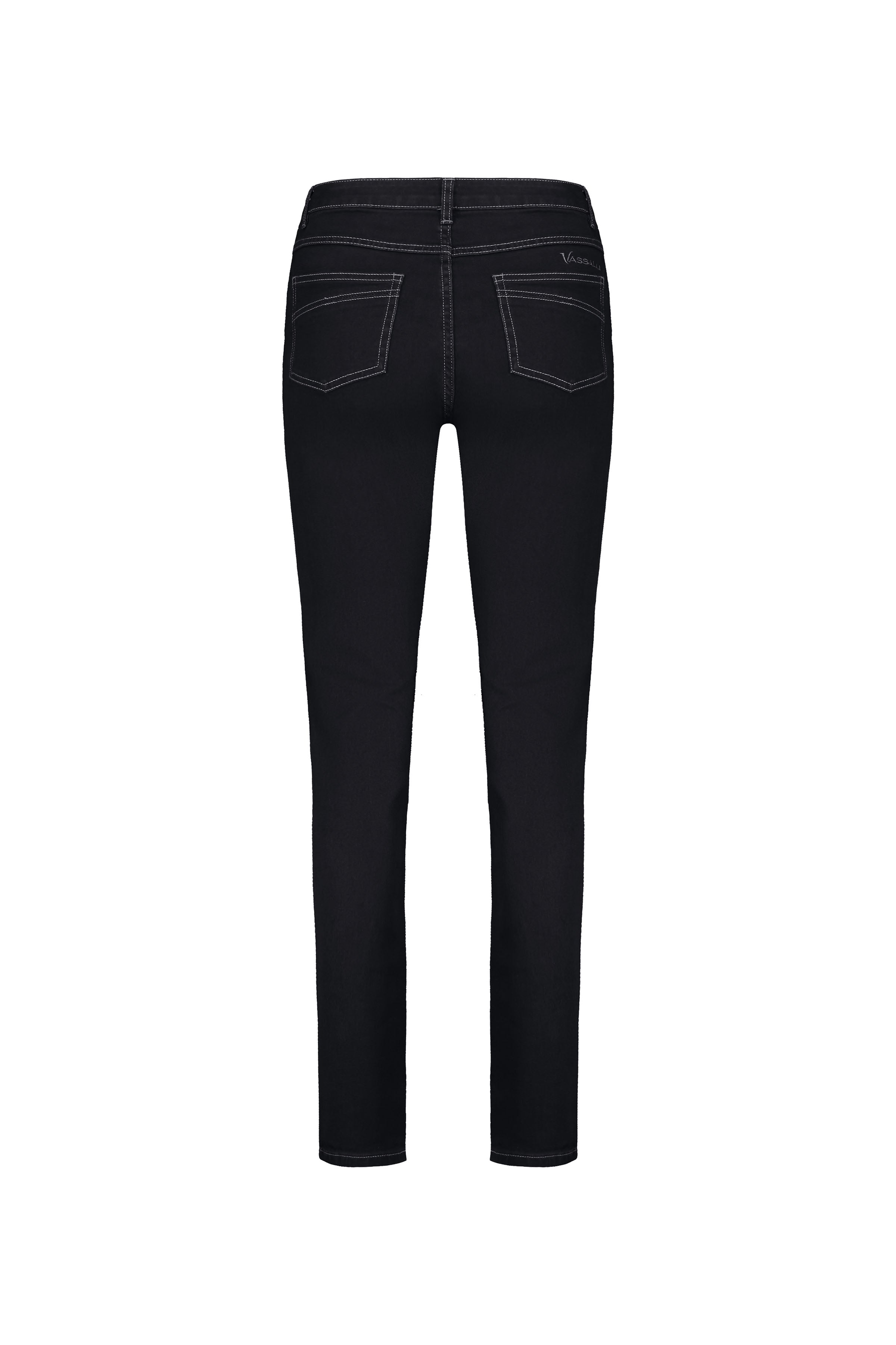 9901 Black Denim - Slim Leg Full Length Jean - Vassalli