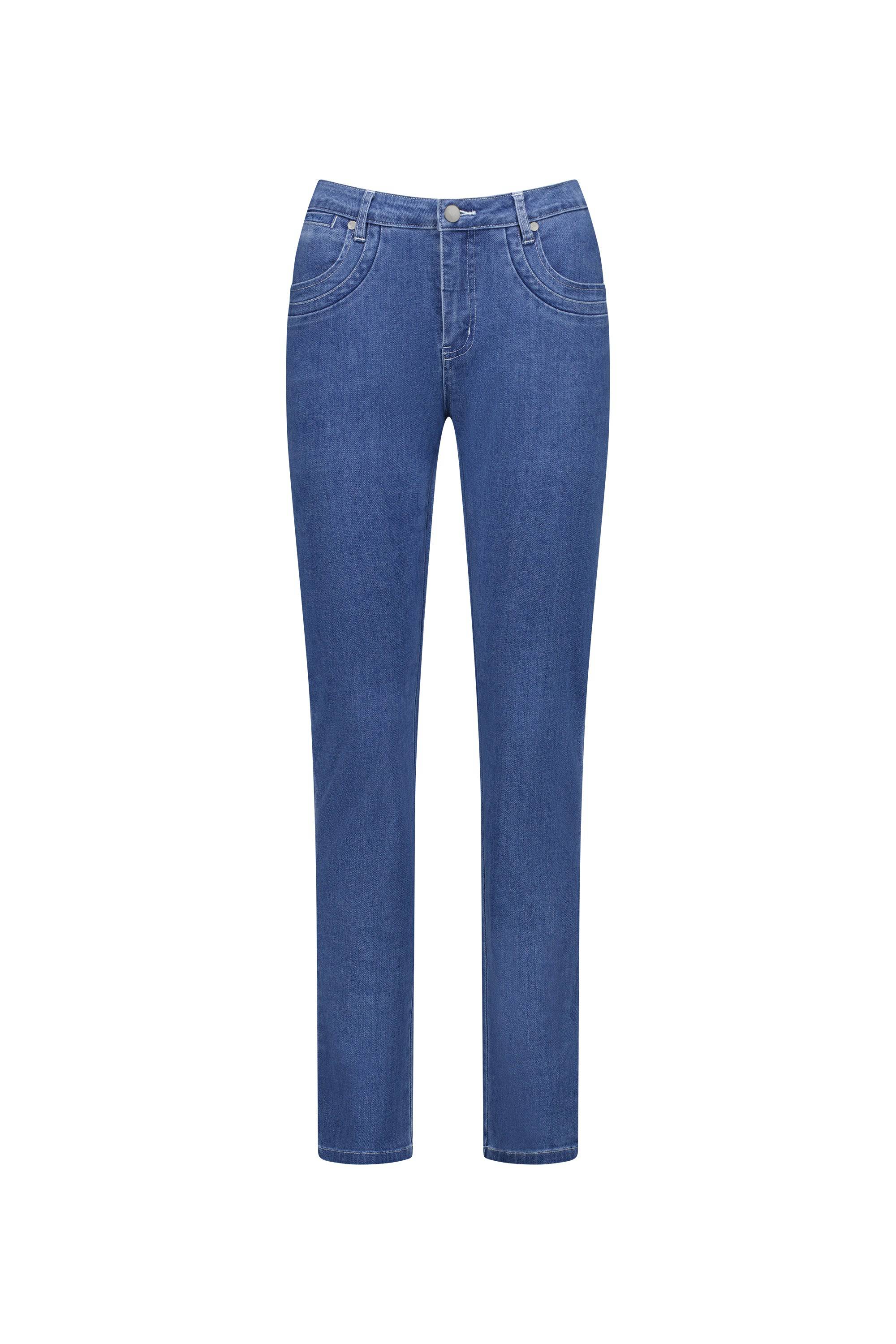 9901 Blue Hue - Slim Leg Full Length Jean - Vassalli