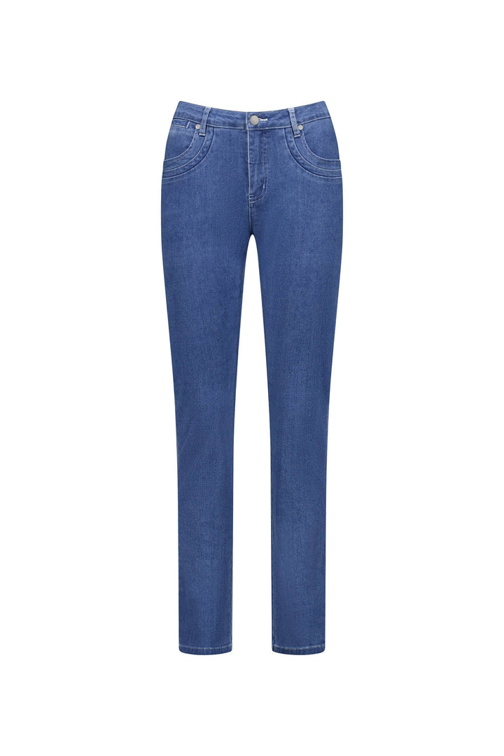 9901 Blue Hue - Slim Leg Full Length Jean - Vassalli