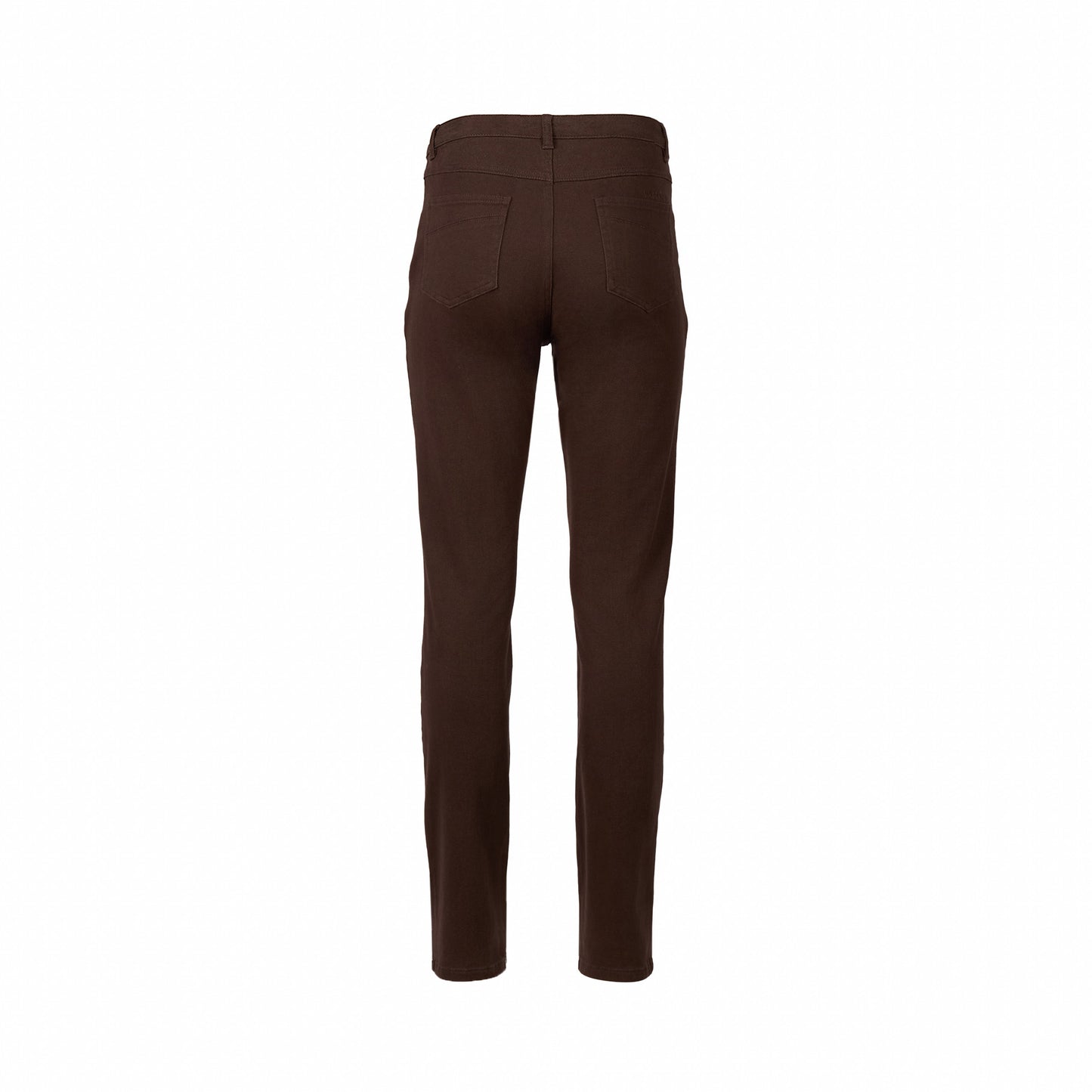 9901 Chocolate - Slim Leg Full Length Jean - Vassalli