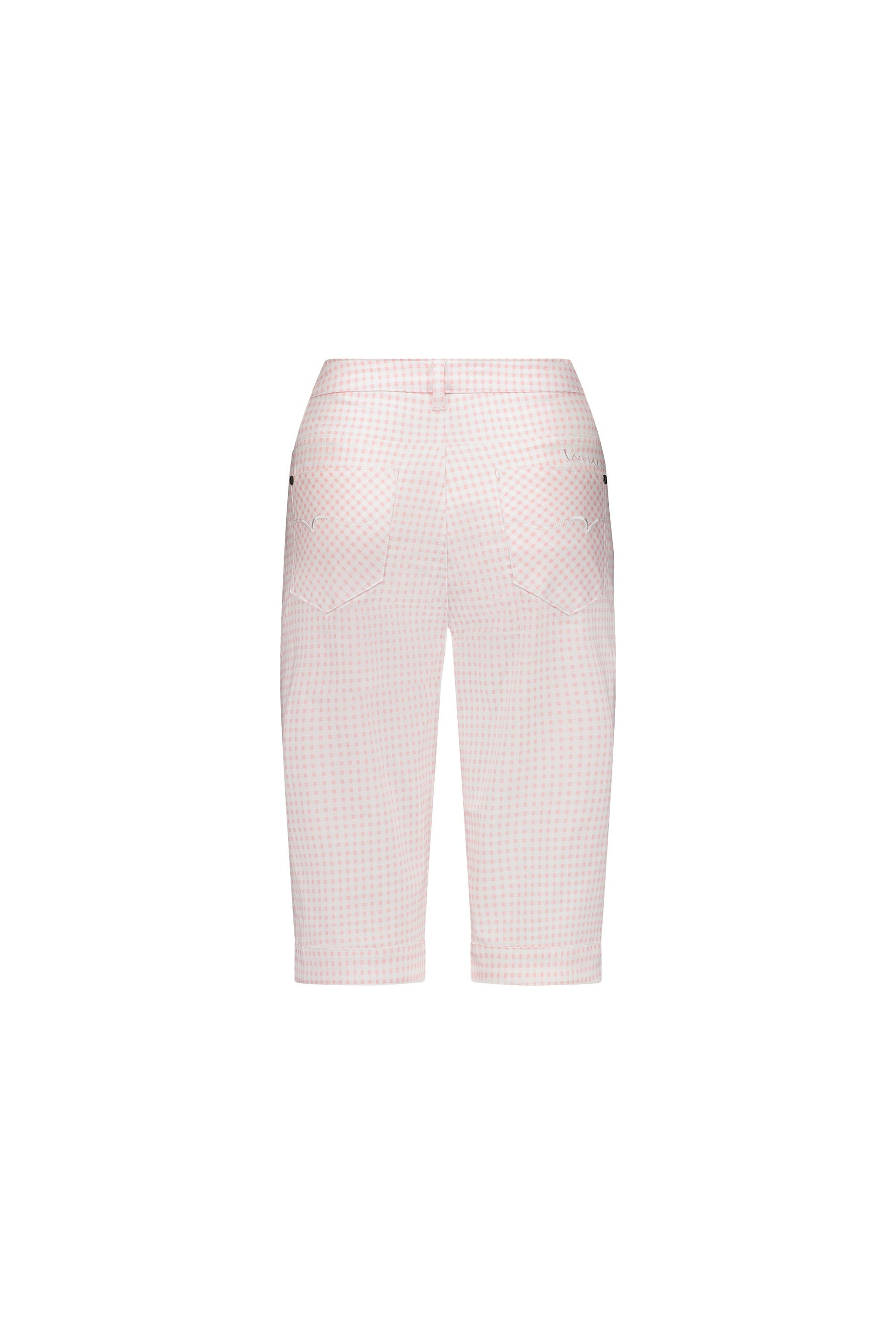 H1001ALW Pink Gingham - Printed Lightweight Straight Leg Short - Vassalli