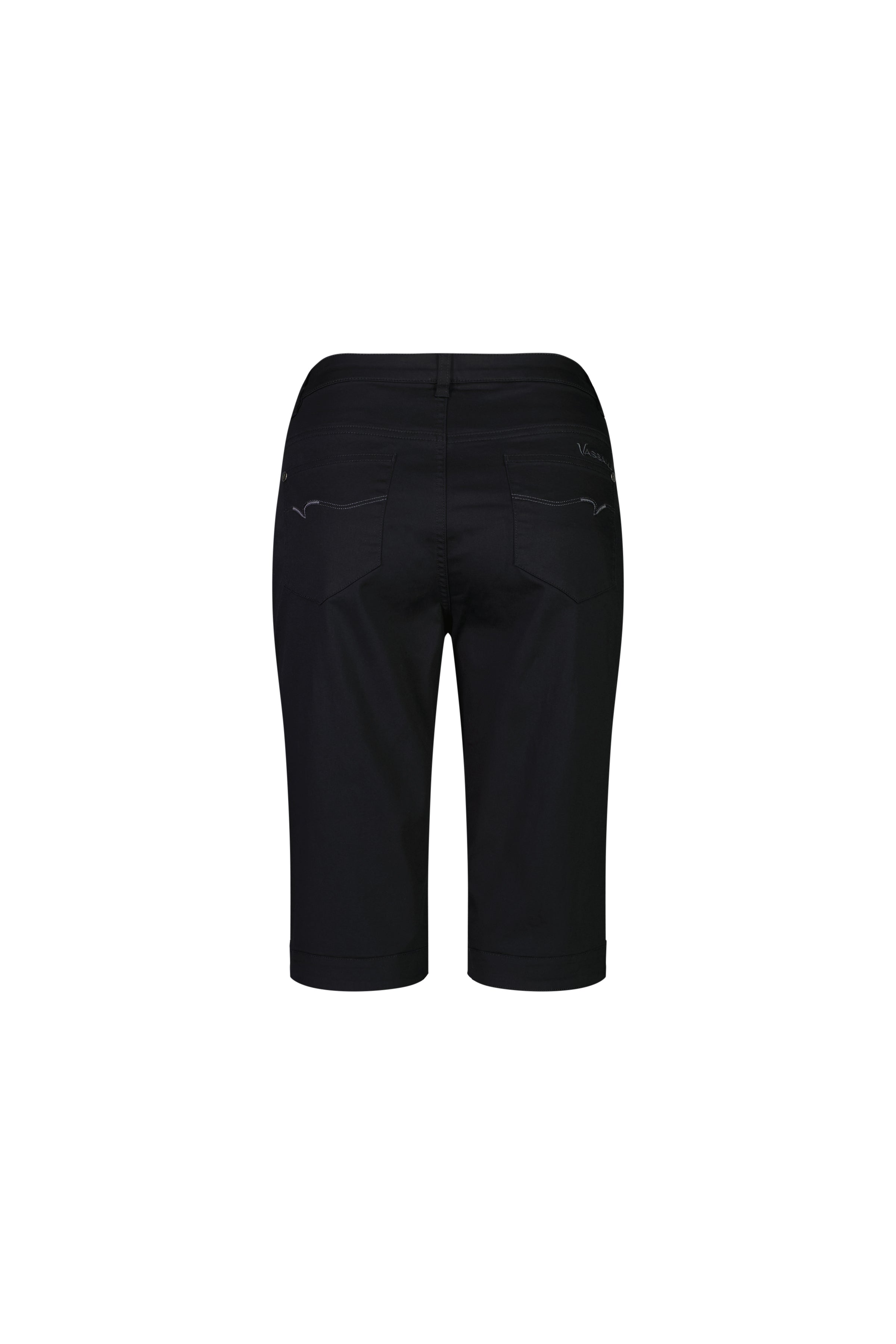 H1001LW Black - Plain Lightweight Straight Leg Short - Vassalli