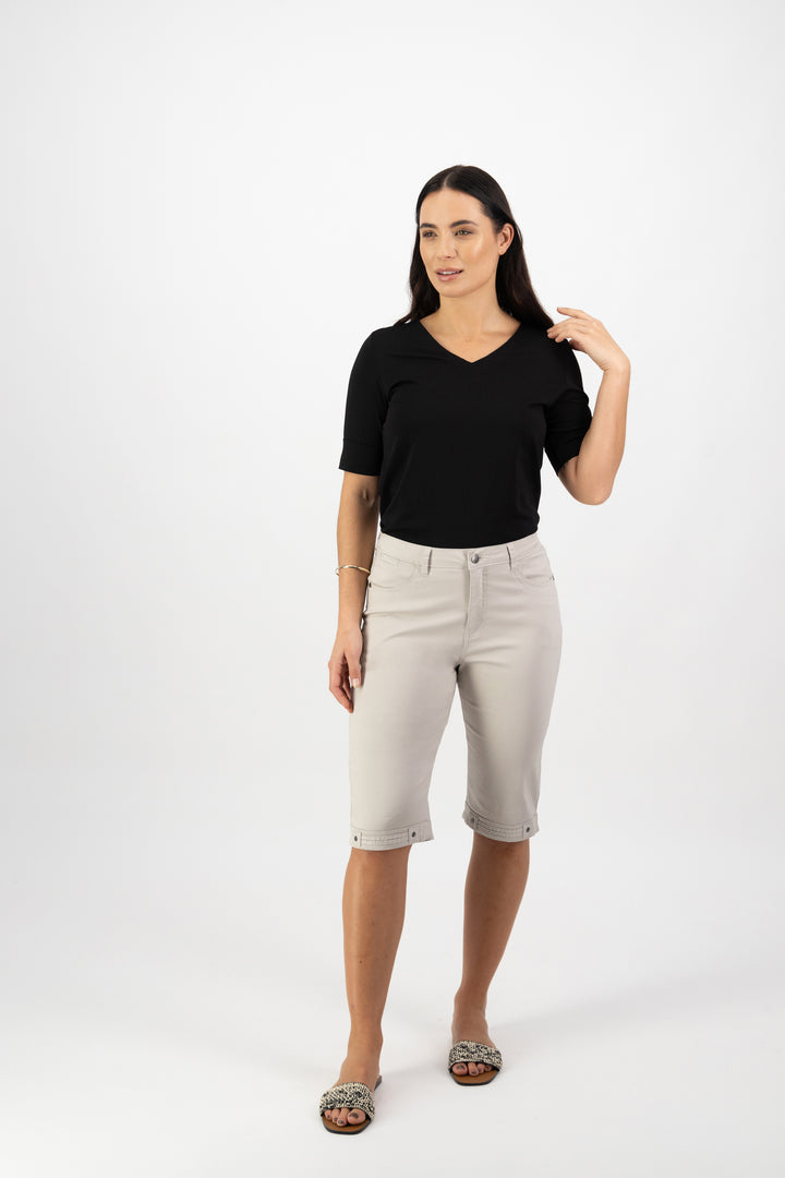 H1001LW Pumice - Plain Lightweight Straight Leg Short - Vassalli