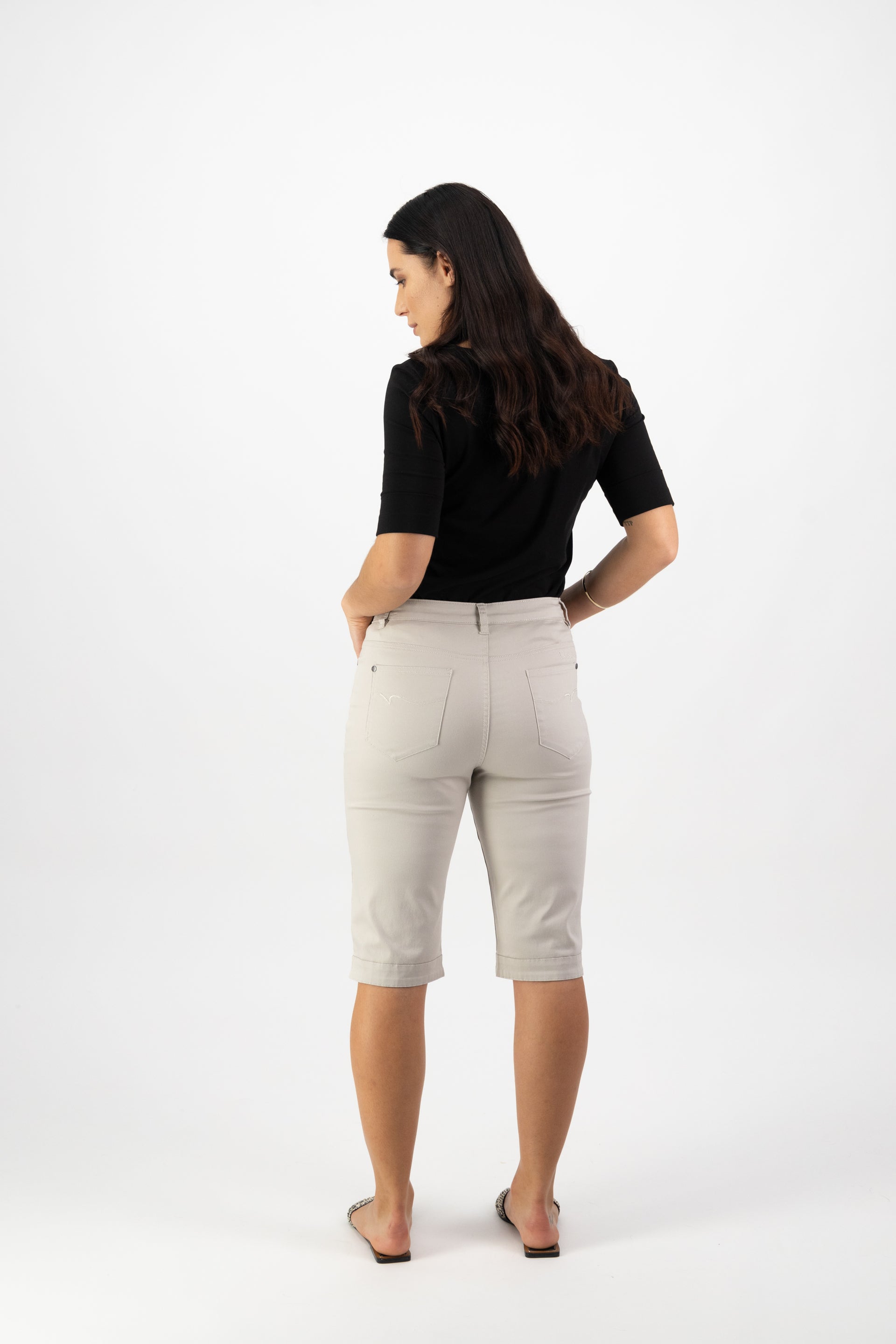 H1001LW Pumice - Plain Lightweight Straight Leg Short - Vassalli