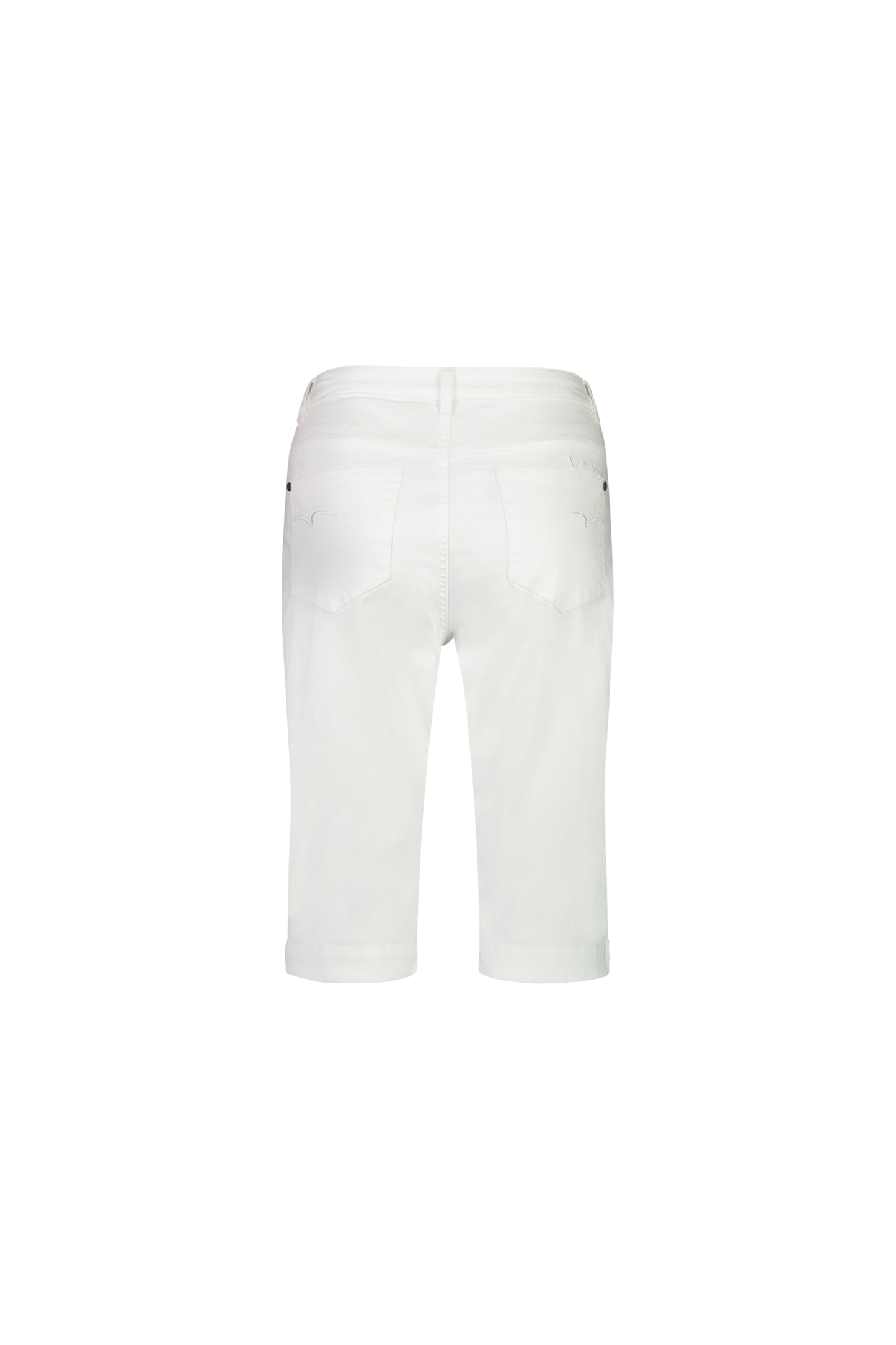 H1001LW White - Plain Lightweight Straight Leg Short - Vassalli