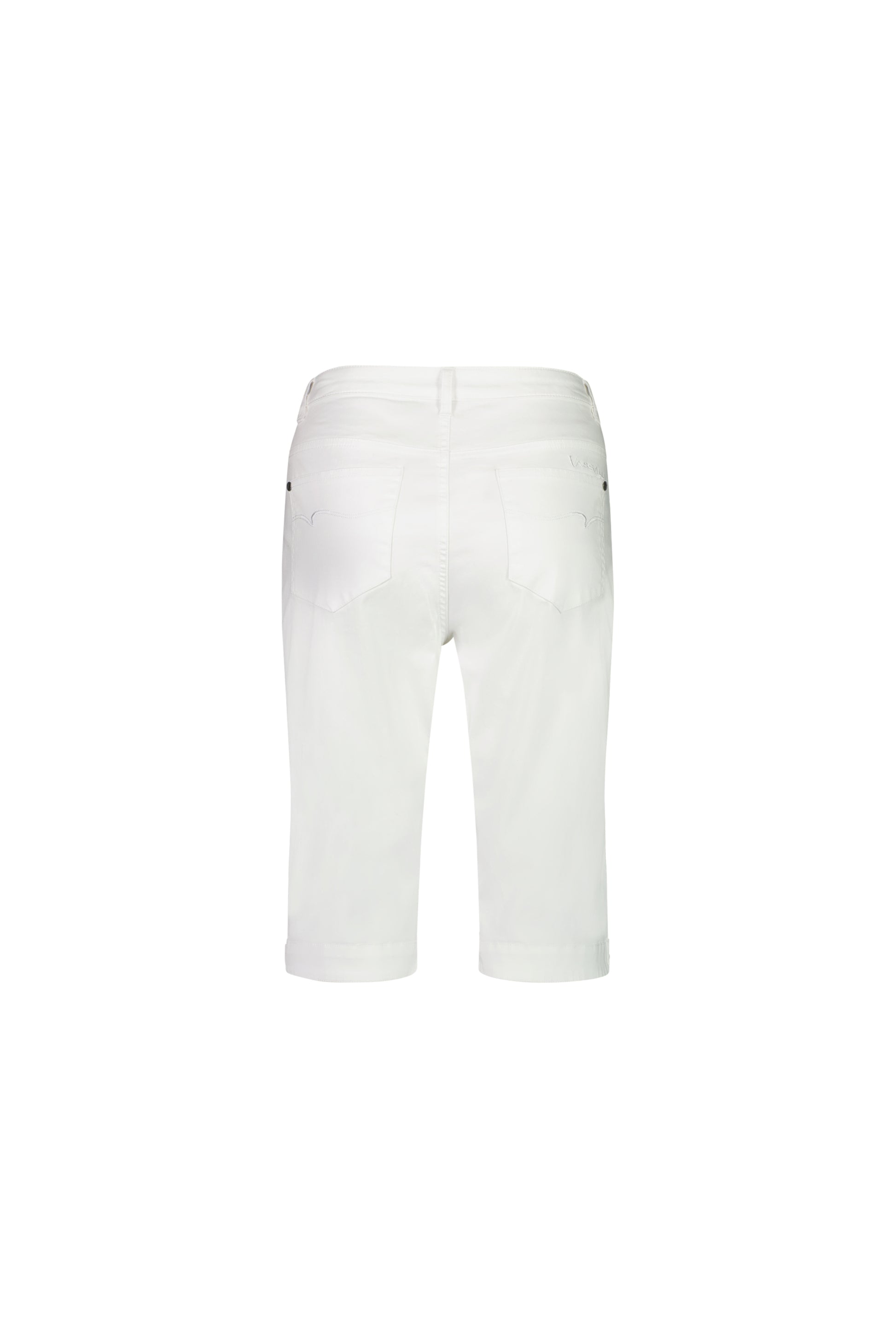 H1001LW White - Plain Lightweight Straight Leg Short - Vassalli