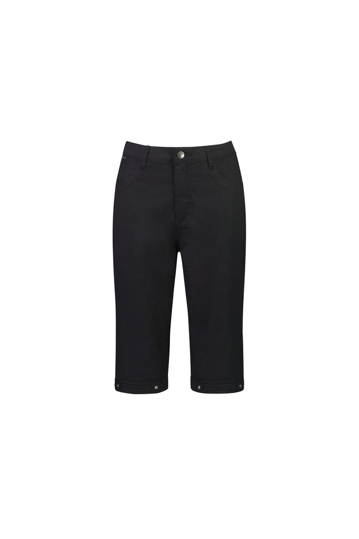 H1001P Black - Poplin Straight Leg Short - Vassalli