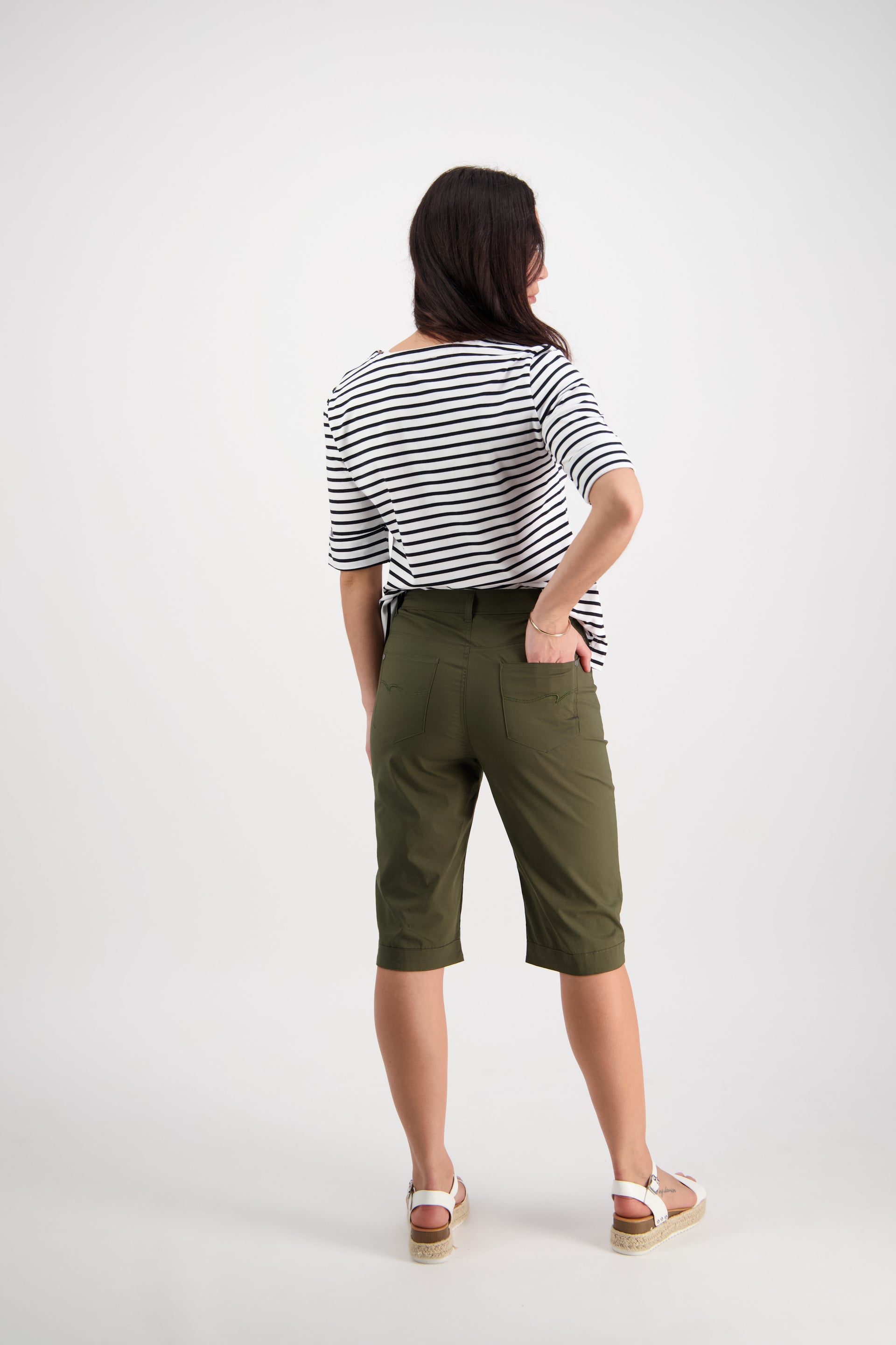 H1001P Khaki - Poplin Straight Leg Short - Vassalli