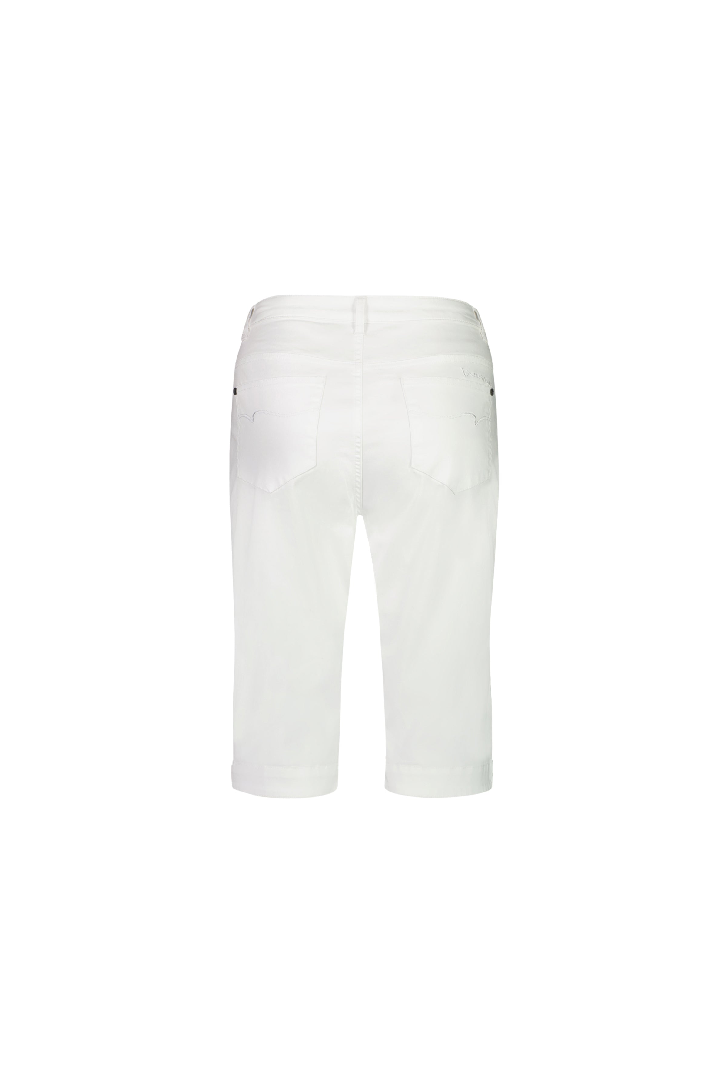 H1001P White - Poplin Straight Leg Short - Vassalli
