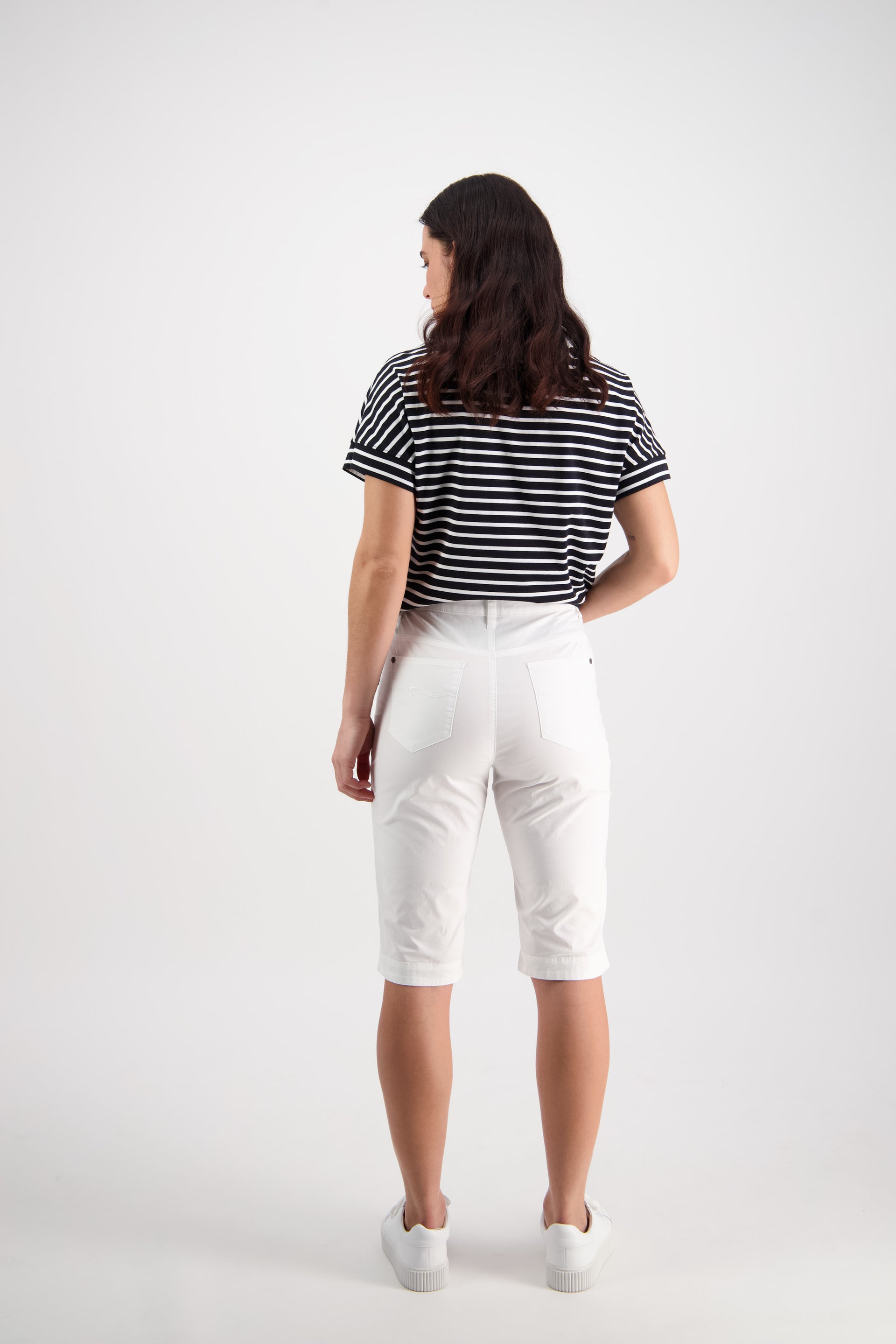 H1001P White - Poplin Straight Leg Short - Vassalli