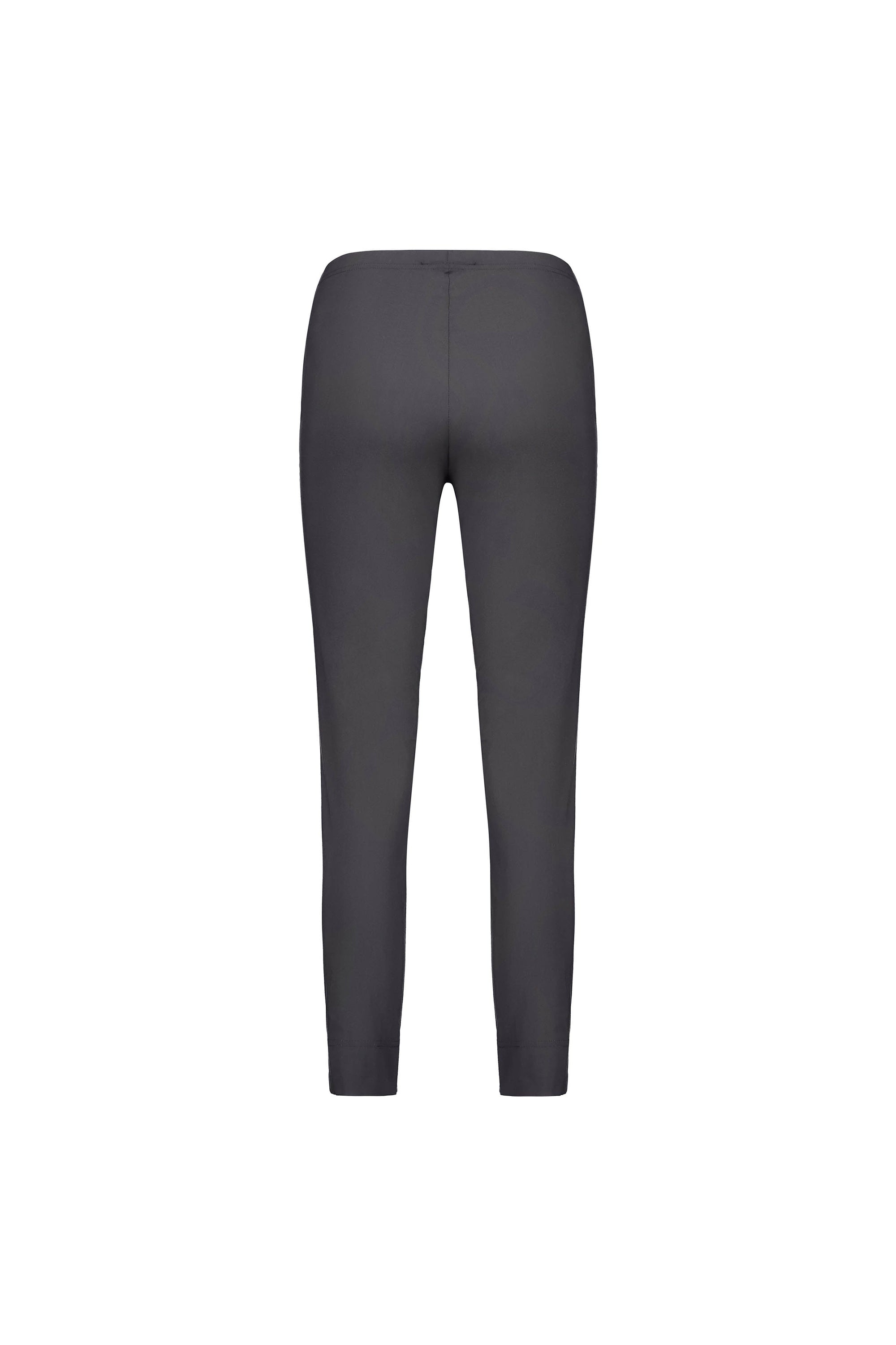 Back view of Vassalli's Paris Capri Pant in Beluga, shown against a white background. These fitted mid-length leggings from the Paris Collection are made in New Zealand.
