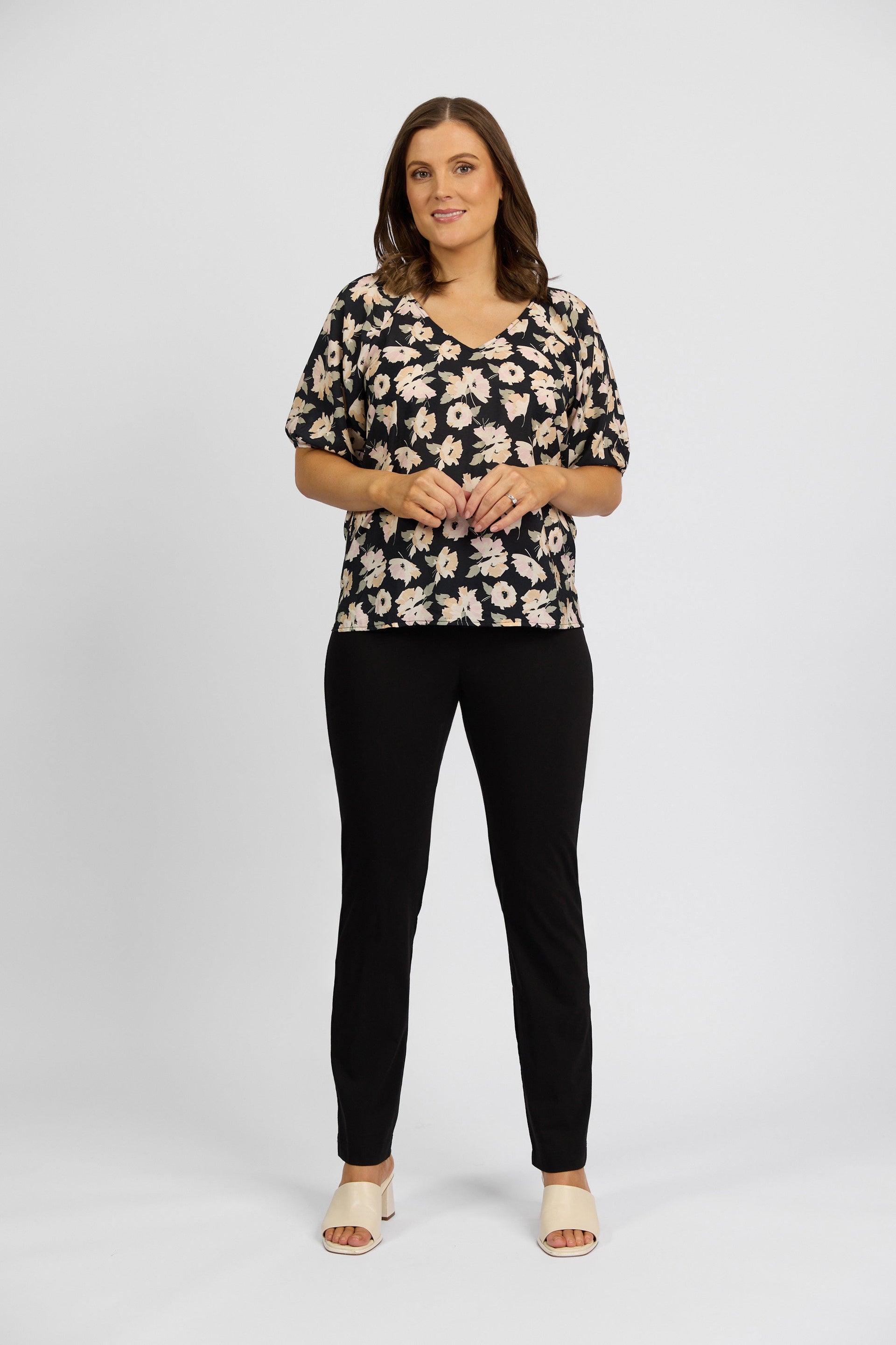 P6116 Black - Paris Skinny Leg Full Length - Vassalli